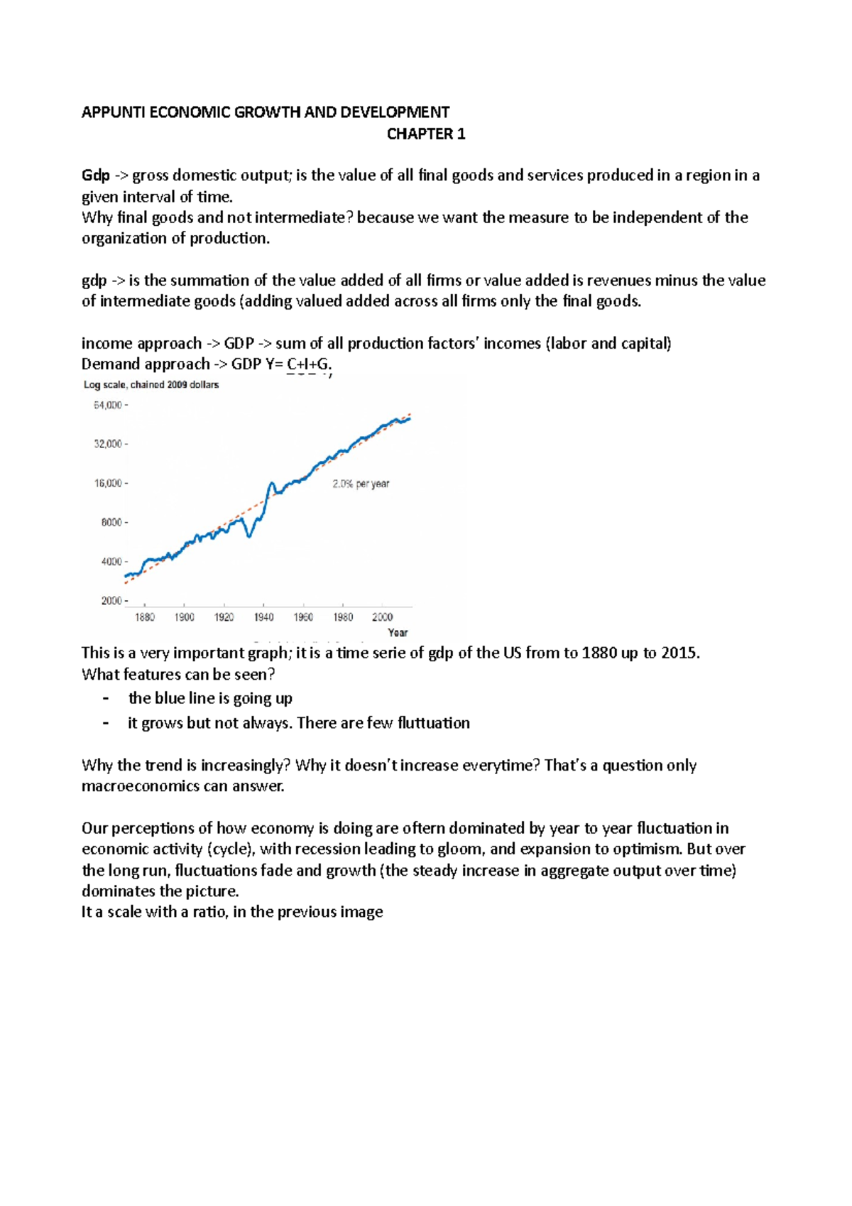 Economic Growth and Development Notes (Chapter 1 & 2) - Studocu