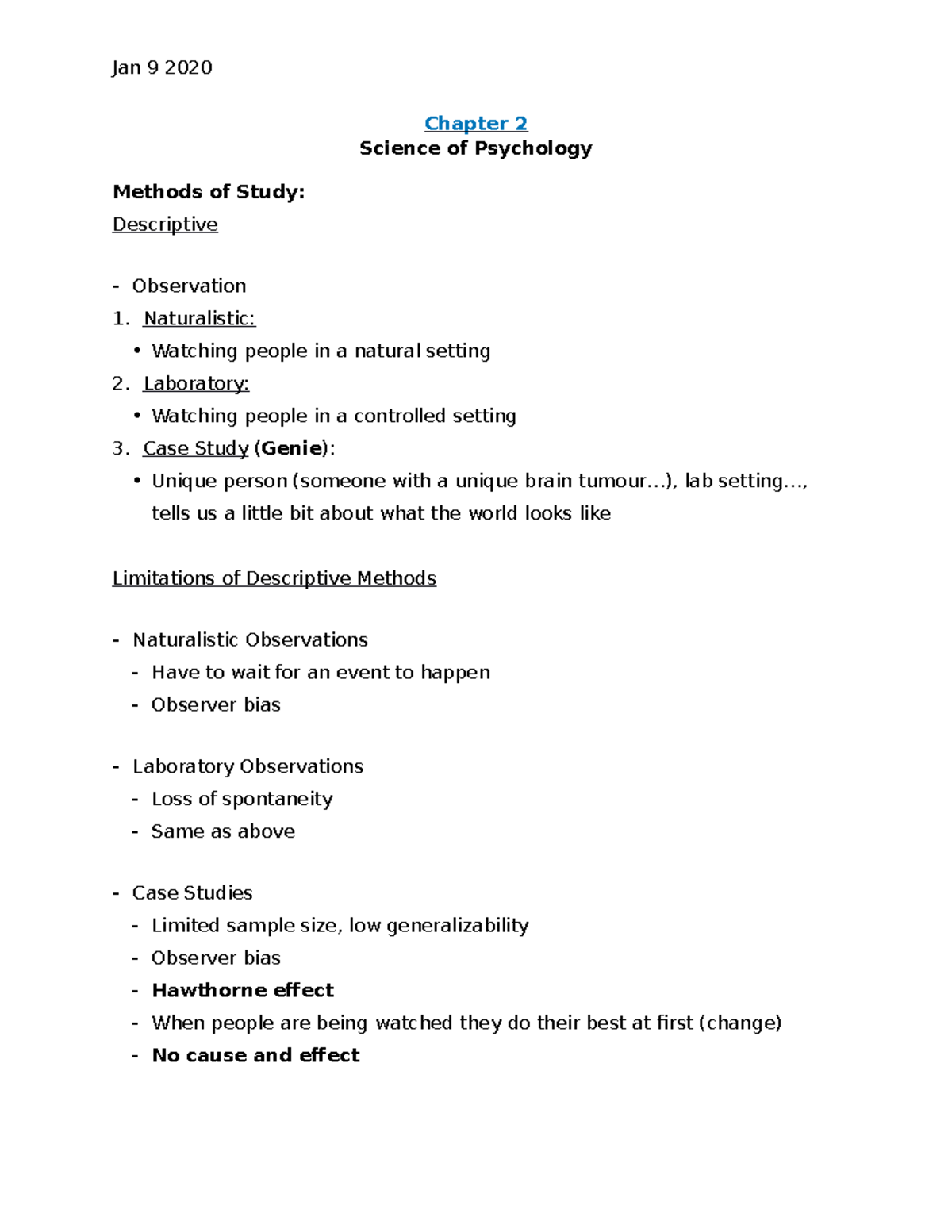 PS102 - Chapter 2 - Lecture Notes on Psychology Research Methods - Studocu