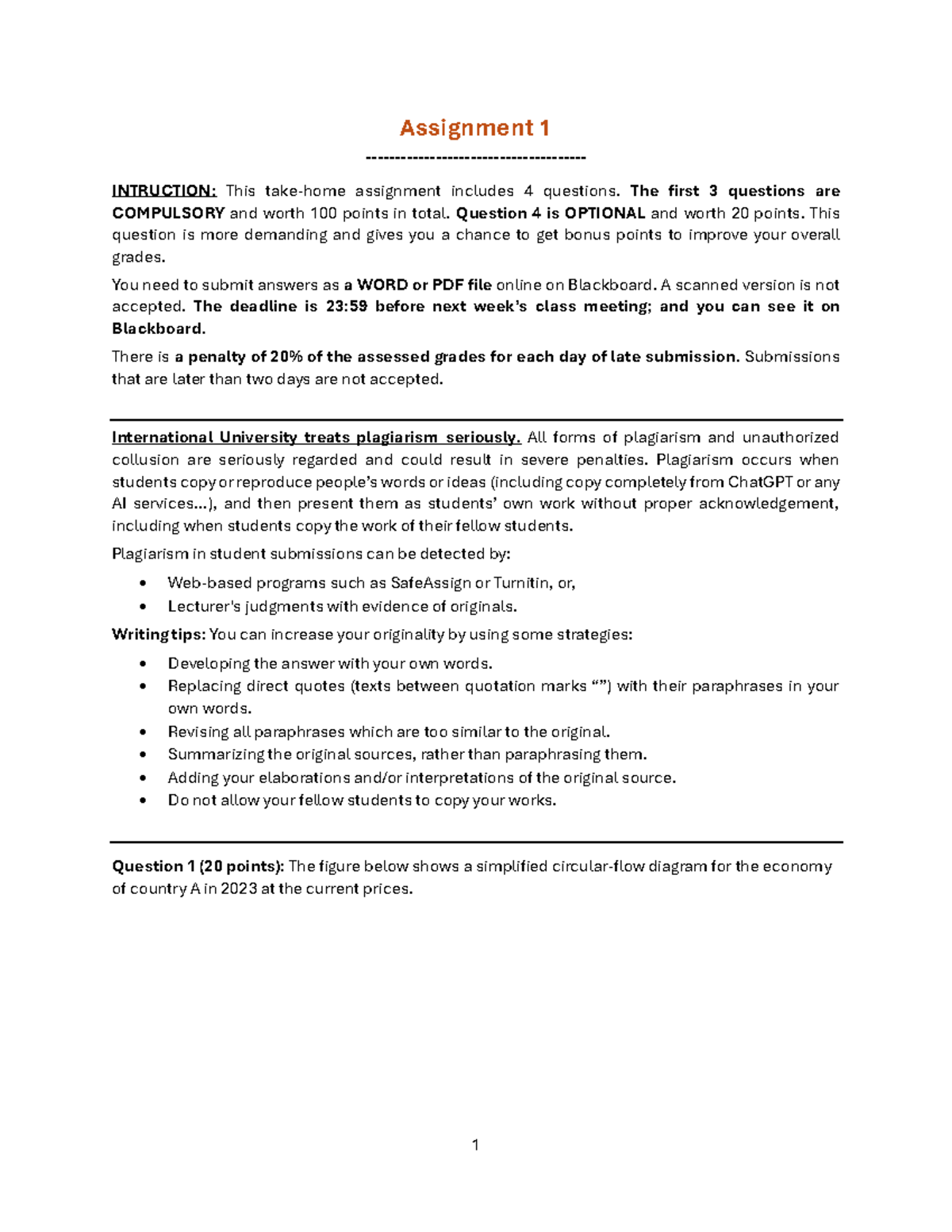 Assignment 1 - Practice on GDP and Economic Growth Analysis - Studocu