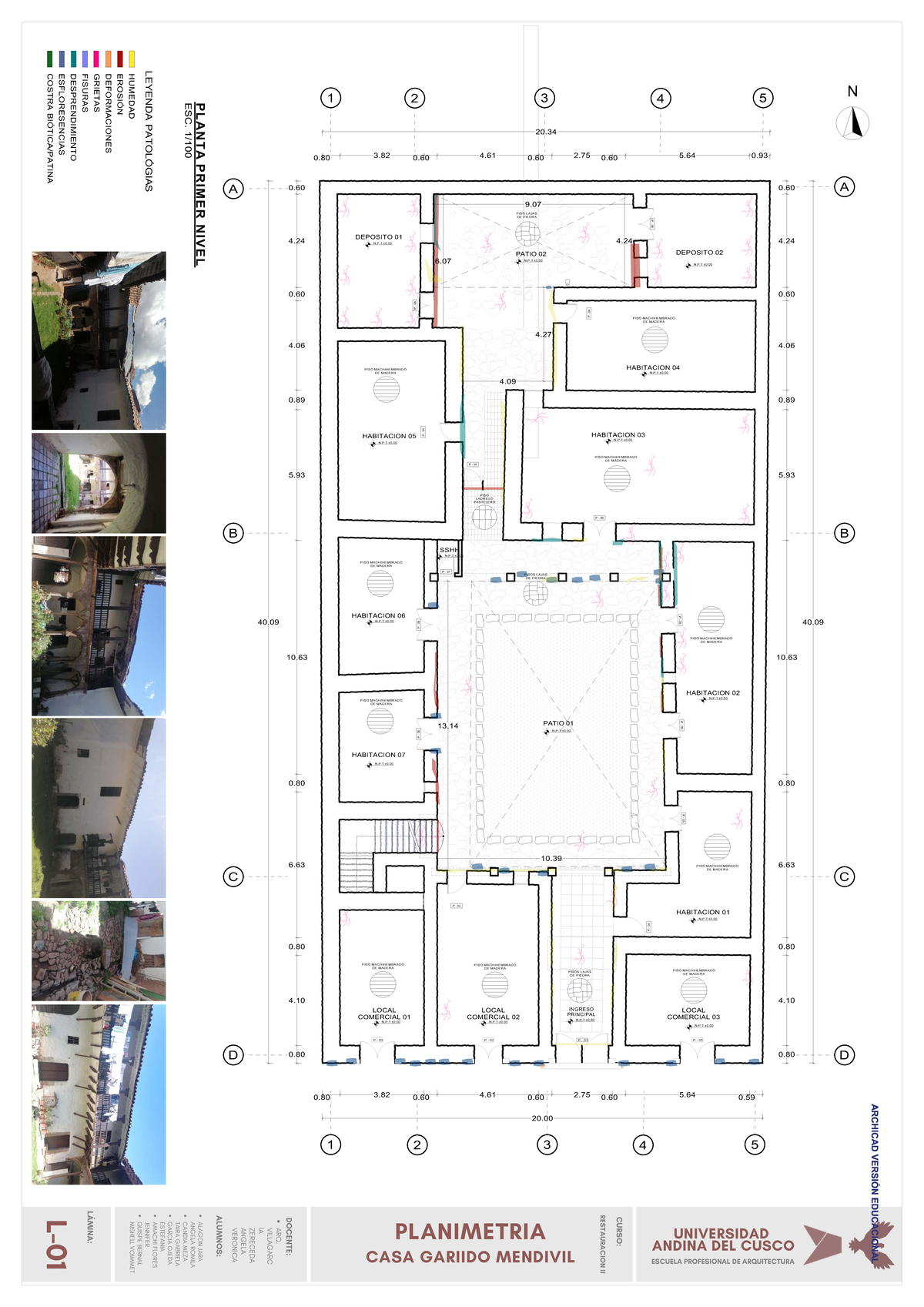 Plano de Casa Garrido - Curso: Restauración II - Document Preview