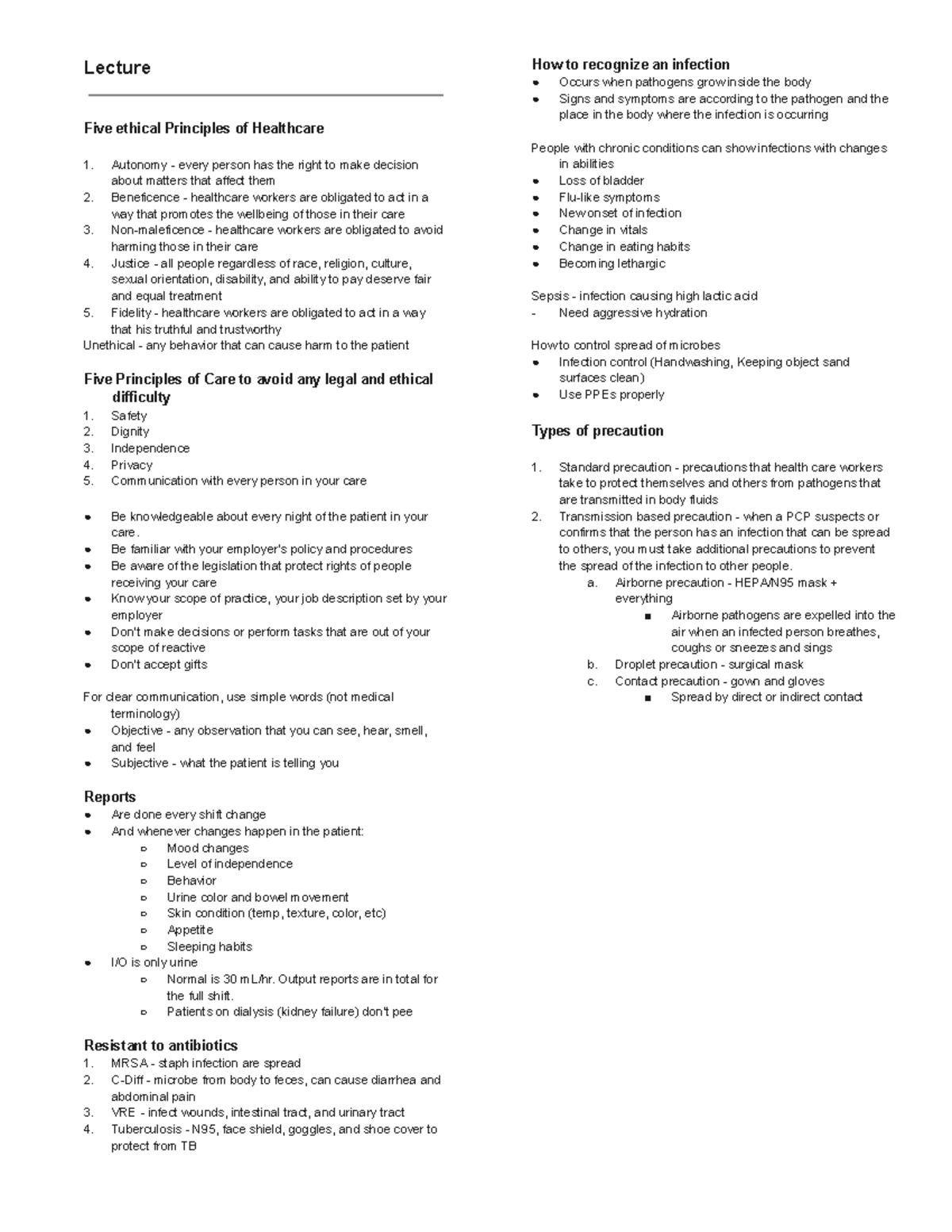 10.11 Lecture and Ch 1-3 prep - Lecture Five ethical Principles of ...
