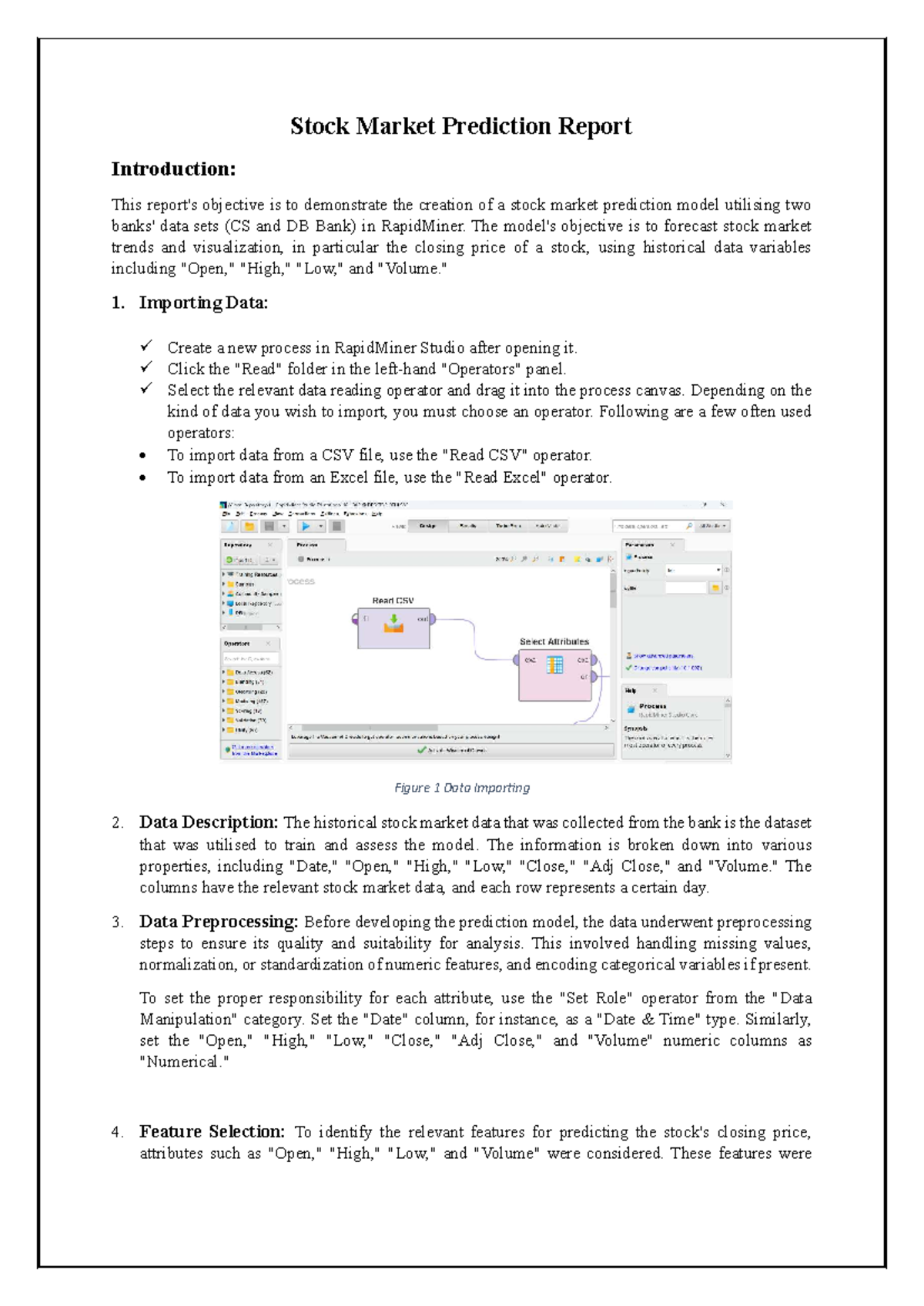 CS 101: Stock Market Prediction Model Development Report - Studocu