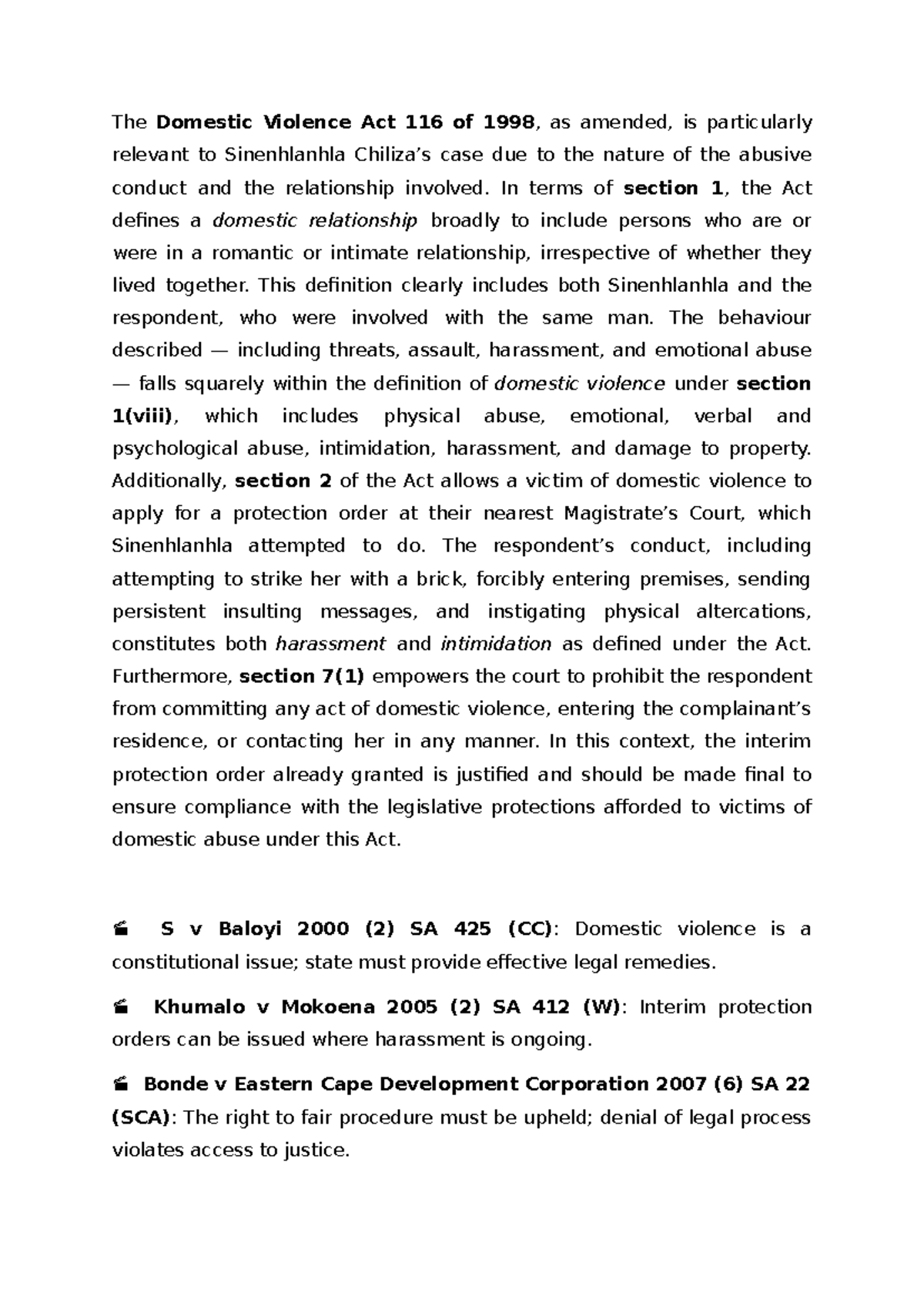 Domestic Violence Act 116 of 1998: Legal Insights on Protection Orders ...