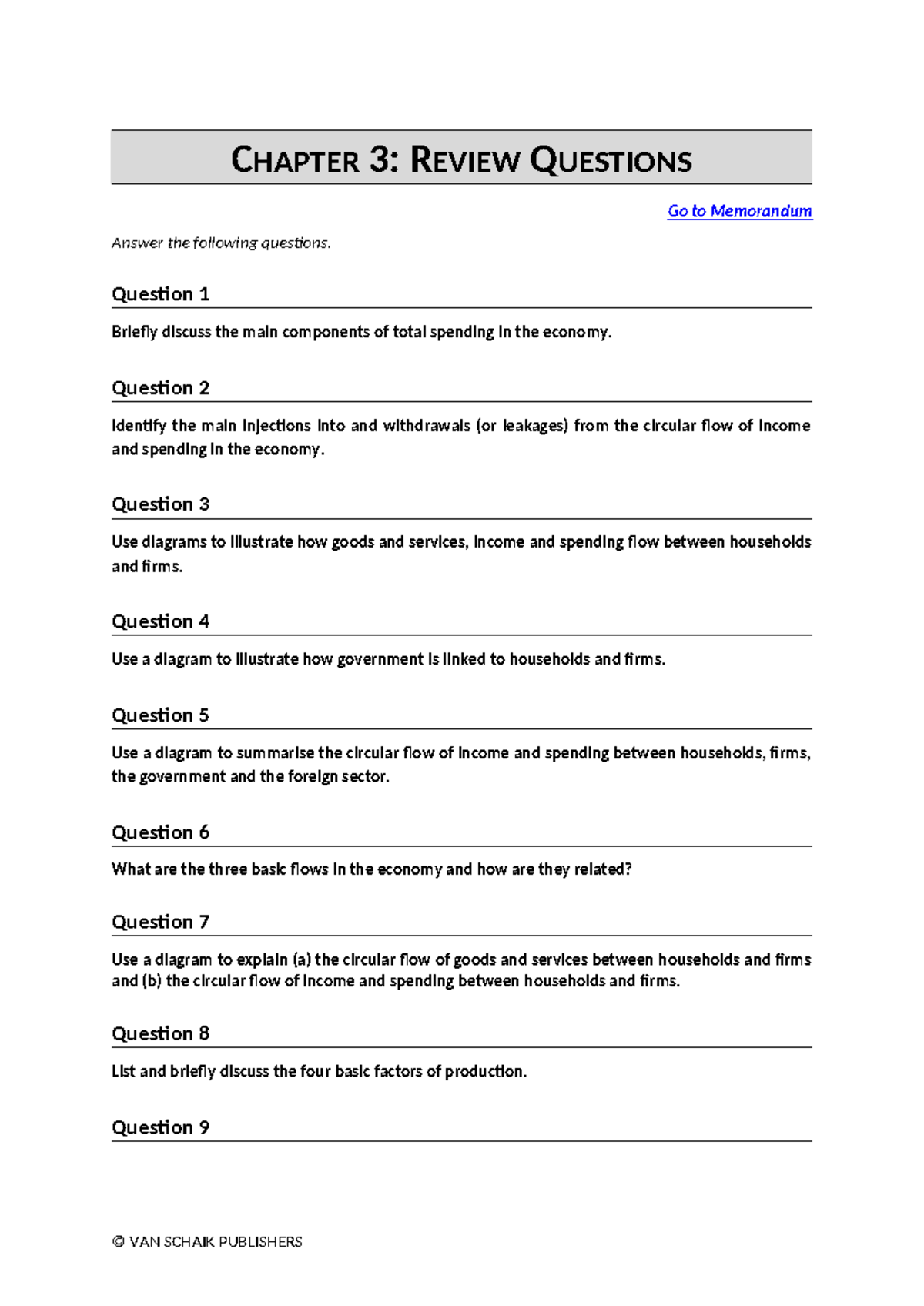 Economics review C3 - Chapter 3 - CHAPTER 3: REVIEW QUESTIONS Go to ...
