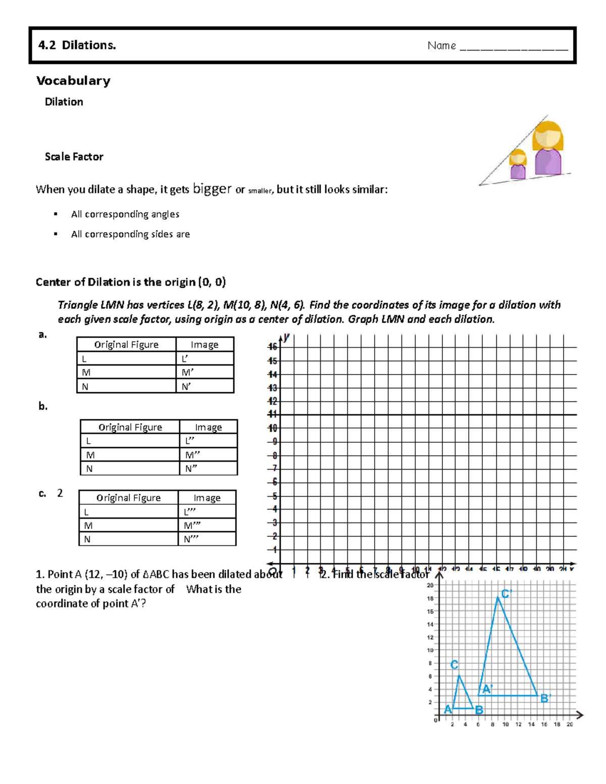 4.2 Notes on Dilations and Scale Factors - vvb - Studocu