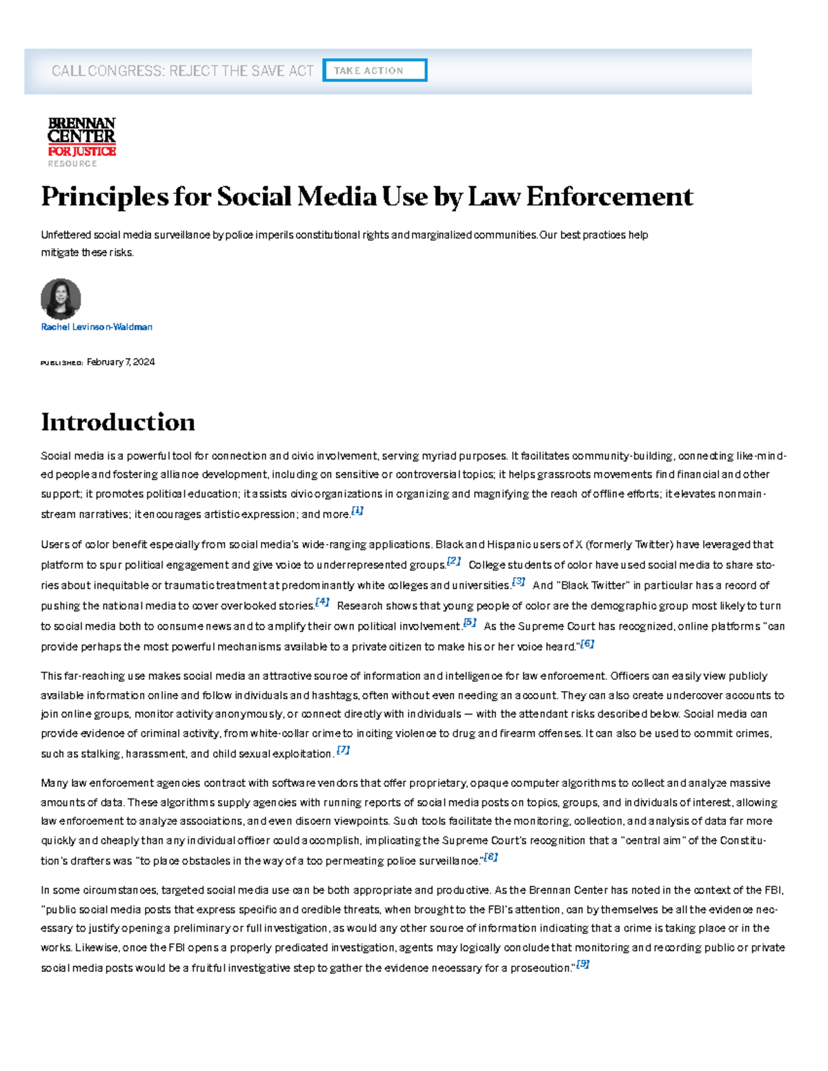 Best Practices for Social Media Use by Law Enforcement | Principles ...