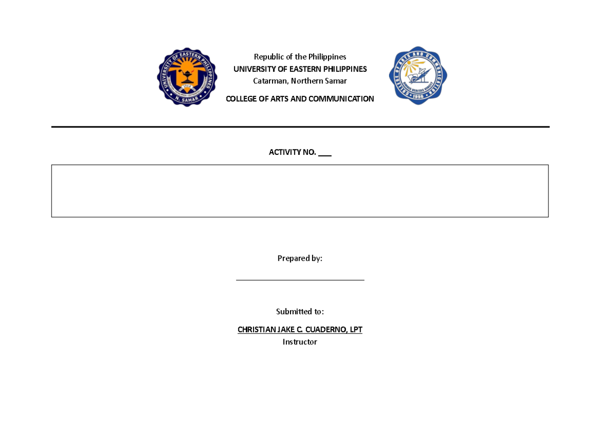 Activity-Cover-Page - Nothing - Information Technology - Republic of ...