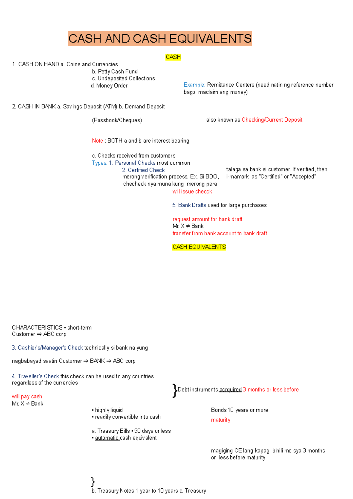 FAR 101: Cash and Cash Equivalents Overview and Key Concepts - Studocu