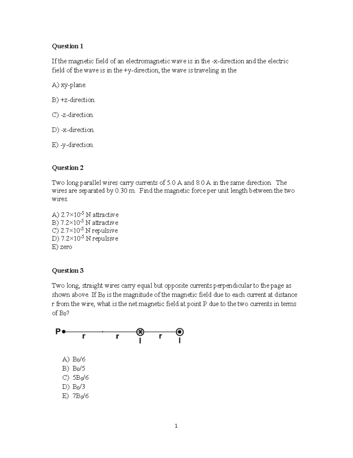 Electromagnetism Exam2 Practice Questions and Solutions - Studocu