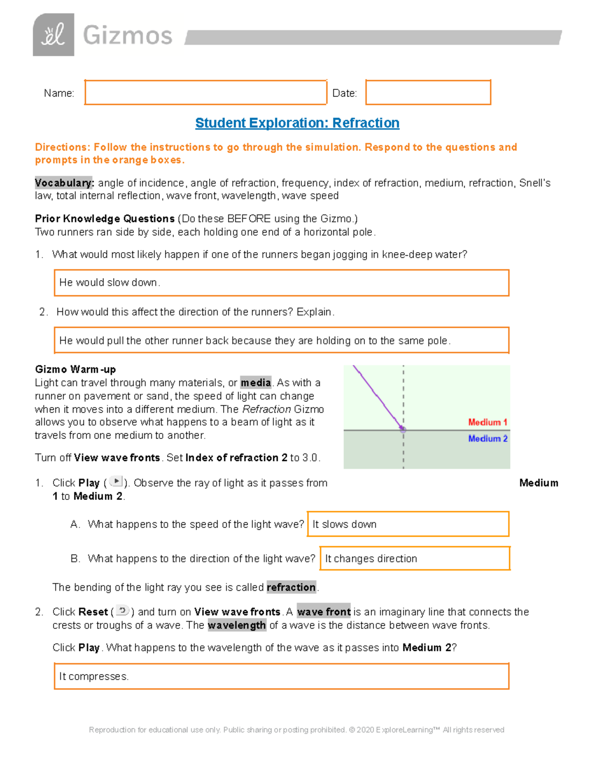 Final Exam Study Guide: PS Refraction SE Exploration - Studocu