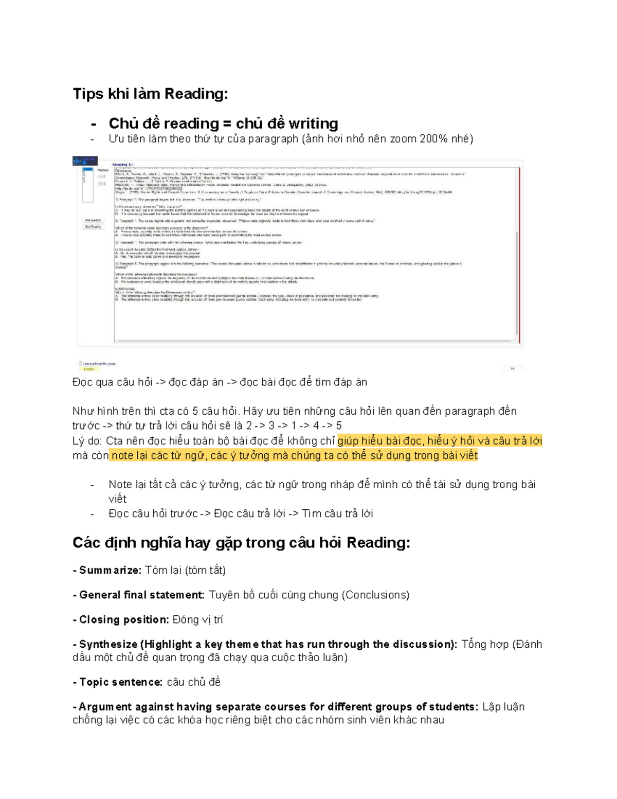 Reading Tips for ENW493C: Strategies for Effective Comprehension - Studocu