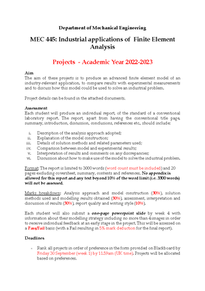 [Solved] can you make a FEA report on static compression test on an ...