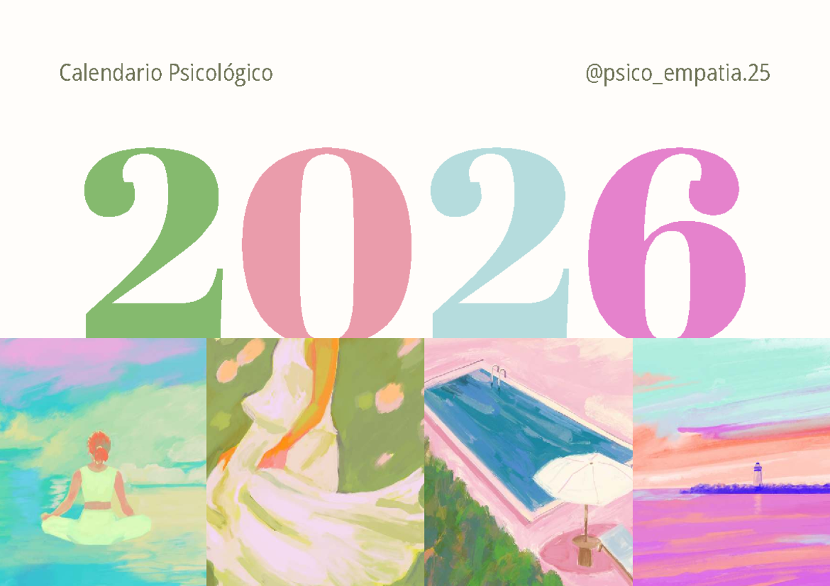Calendario Psicológico 2026: Organización y Bienestar Emocional - Document Preview