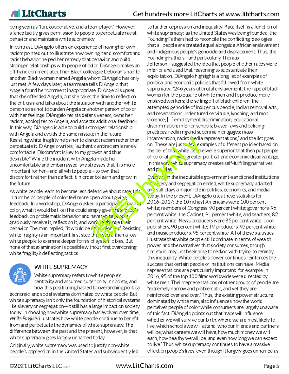 White-Fragility-Lit Chart 5 - being seen as “fun, cooperative, and a ...