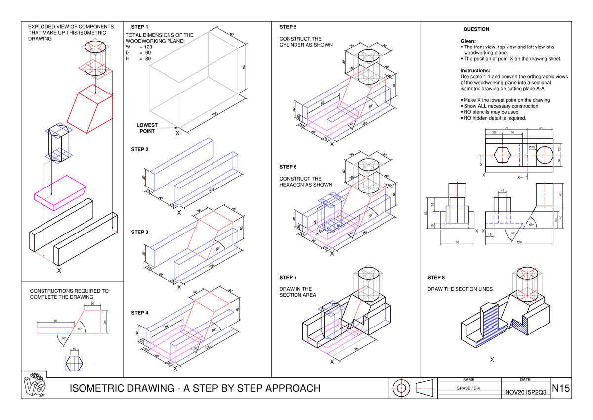 EGRD12 - Isometric Drawing: Exploded View of Woodworking Plane - Studocu