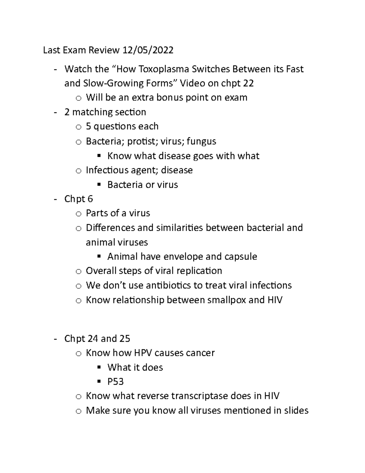 BIOL 202 Final Exam Review: Key Concepts and Virus Details - Studocu