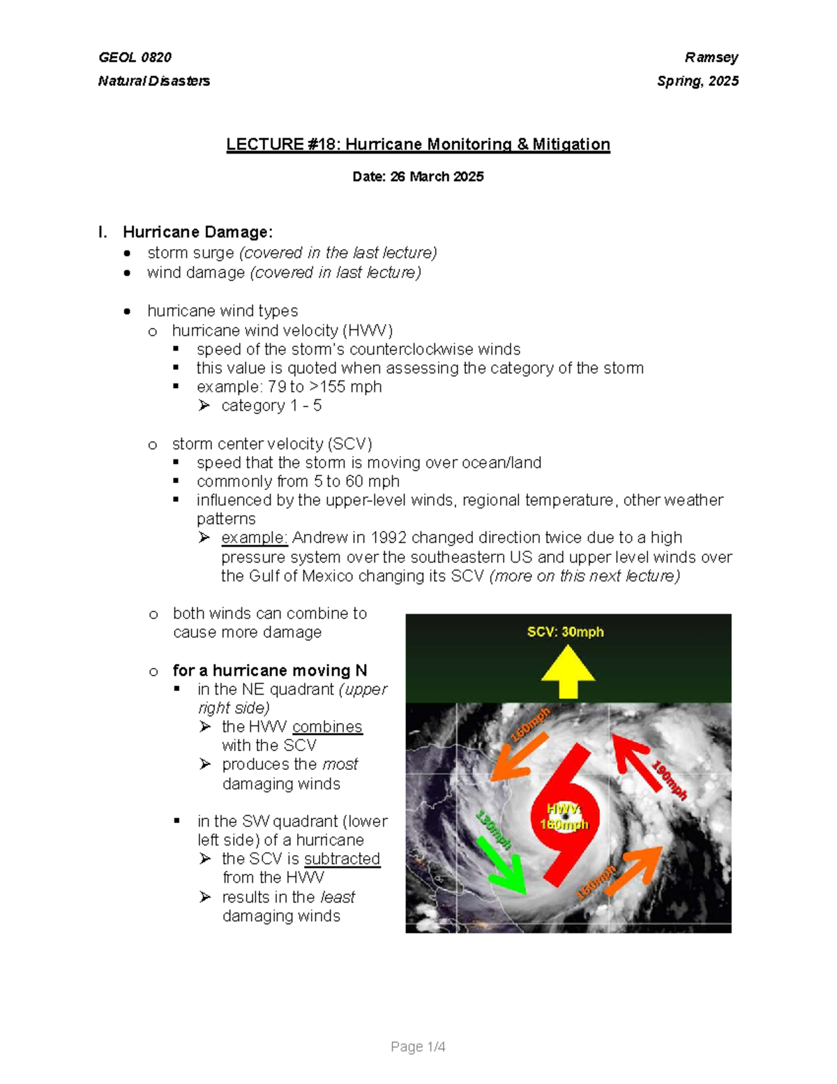 GEOL 0820: LECTURE #18 - Hurricane Monitoring & Mitigation Notes - GEOL ...