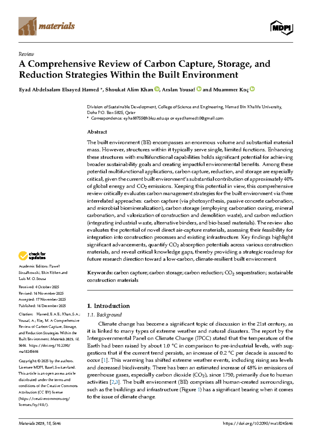 A Comprehensive Review of Carbon Capture, Storage, and Reduction ...