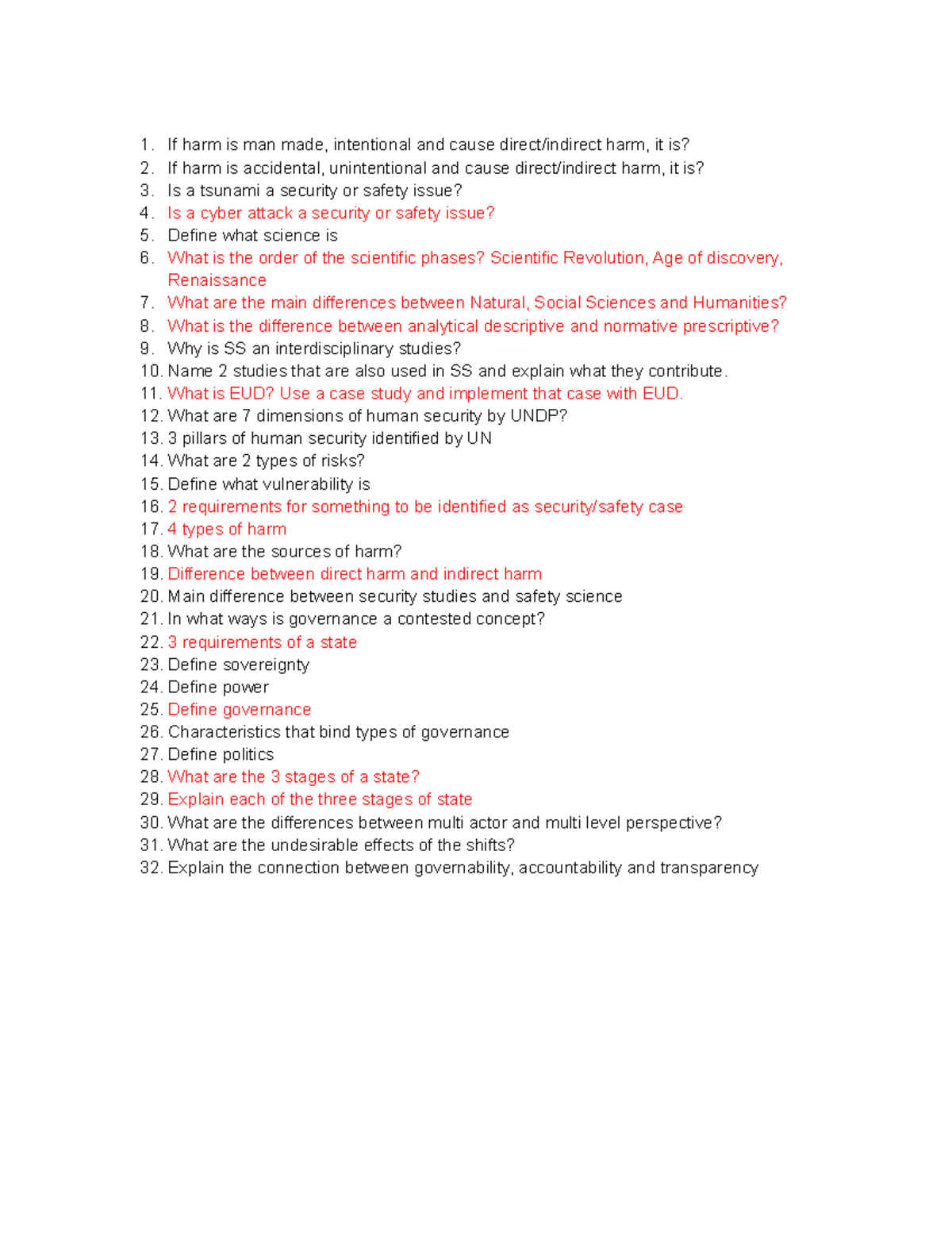 Midterm Questions for SS 101: Exploring Security and Safety Concepts ...
