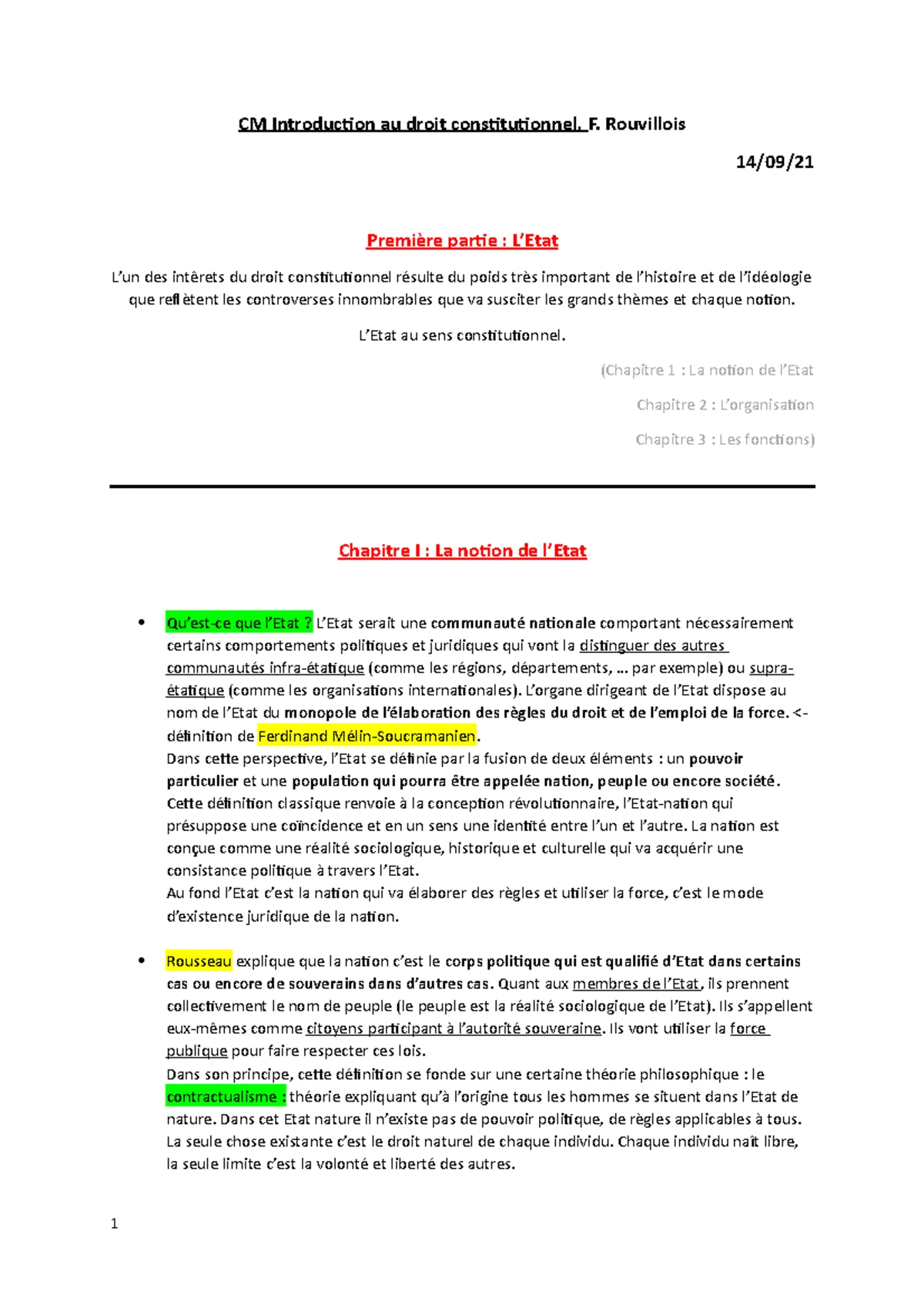 Introduction au Droit Constitutionnel : Concepts et Évolutions (DROIT ...