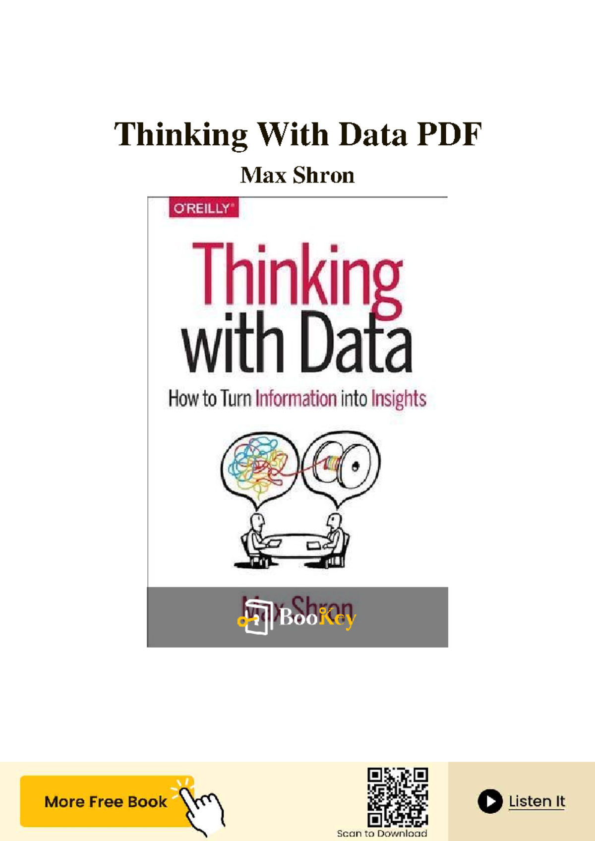 Thinking With Data (Course Code: TBD) - Summary of Key Insights - Studocu