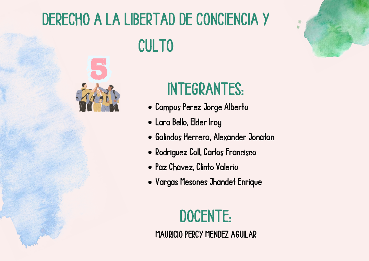 DERECHO A LA LIBERTAD DE CONCIENCIA Y CULTO - ANÁLISIS ACTUAL - Studocu