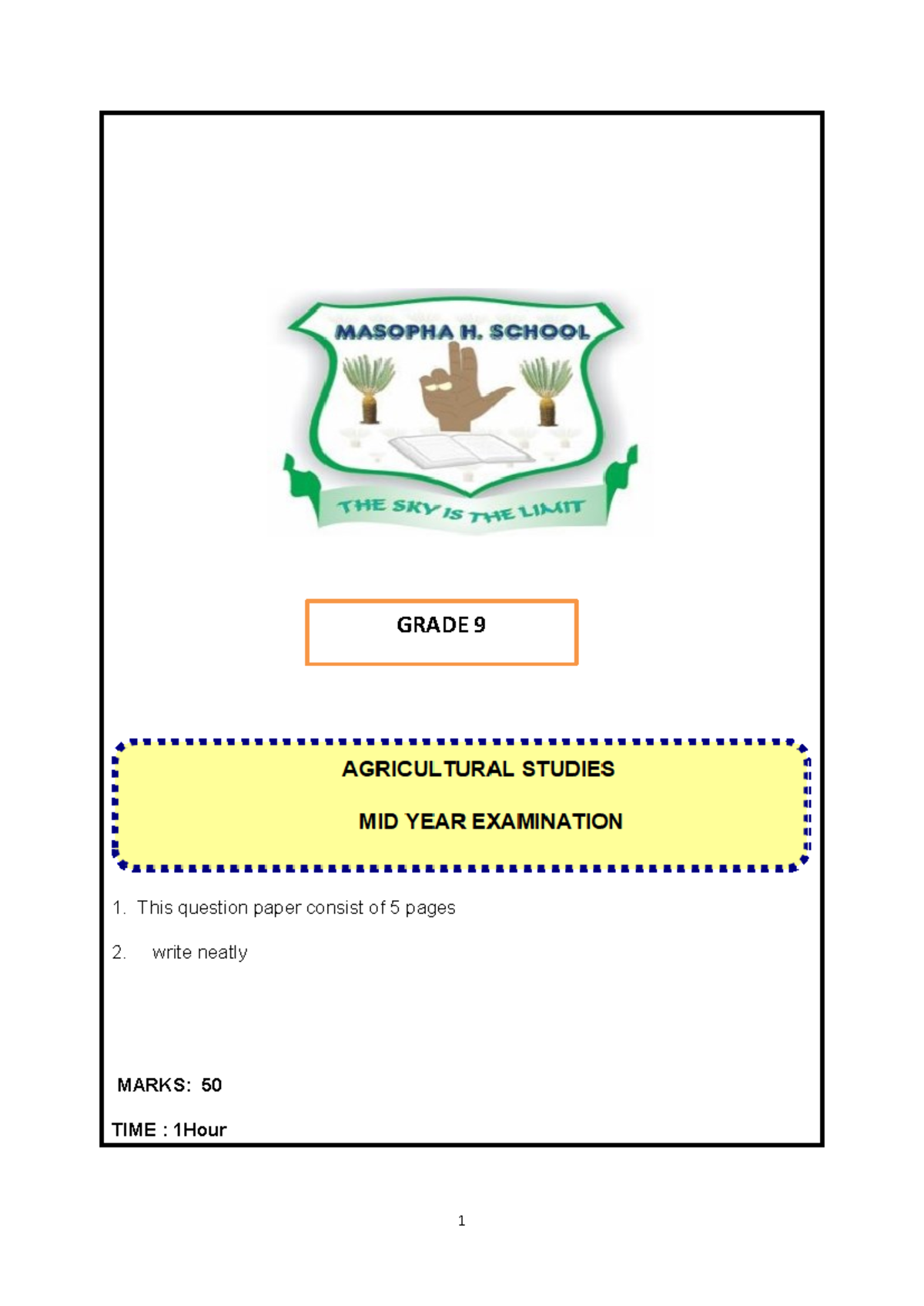 Grade 9 TEST 2 - Soil and Plant Growth Concepts Exam - Studocu