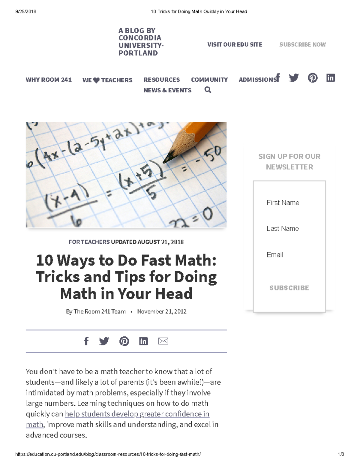 390210311 Fast Math Strategies: 10 Tricks for Mental Calculations - Studocu