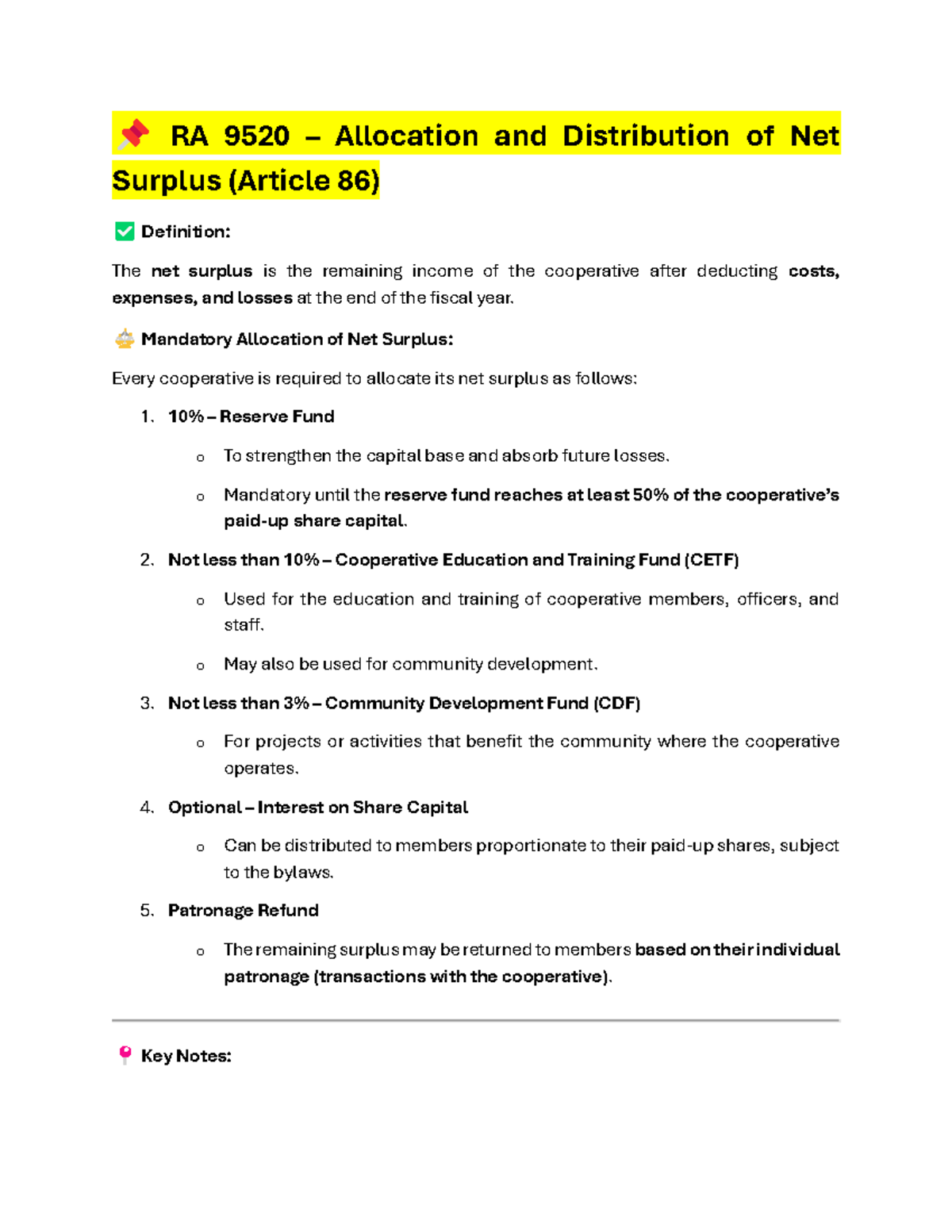 RA 9520: Allocation, Distribution of Net Surplus & Agrarian Reform ...