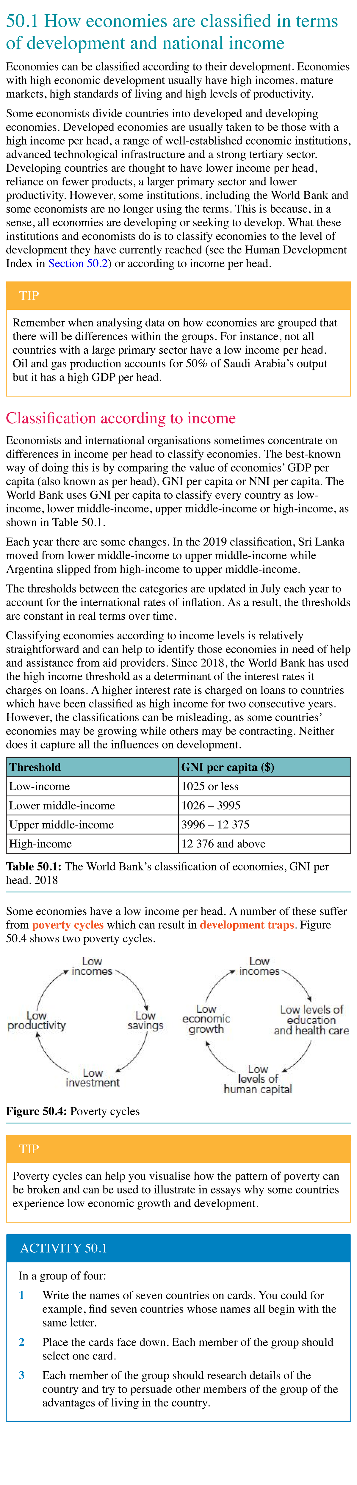 50.1 Classifying Economies by Development & National Income - Studocu