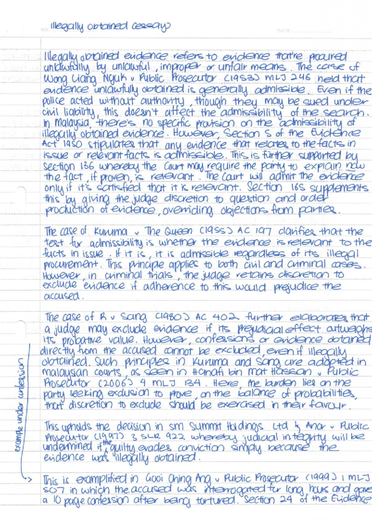 Illegally Obtained Evidence: Legal Principles & Case Studies (LAW 101 ...