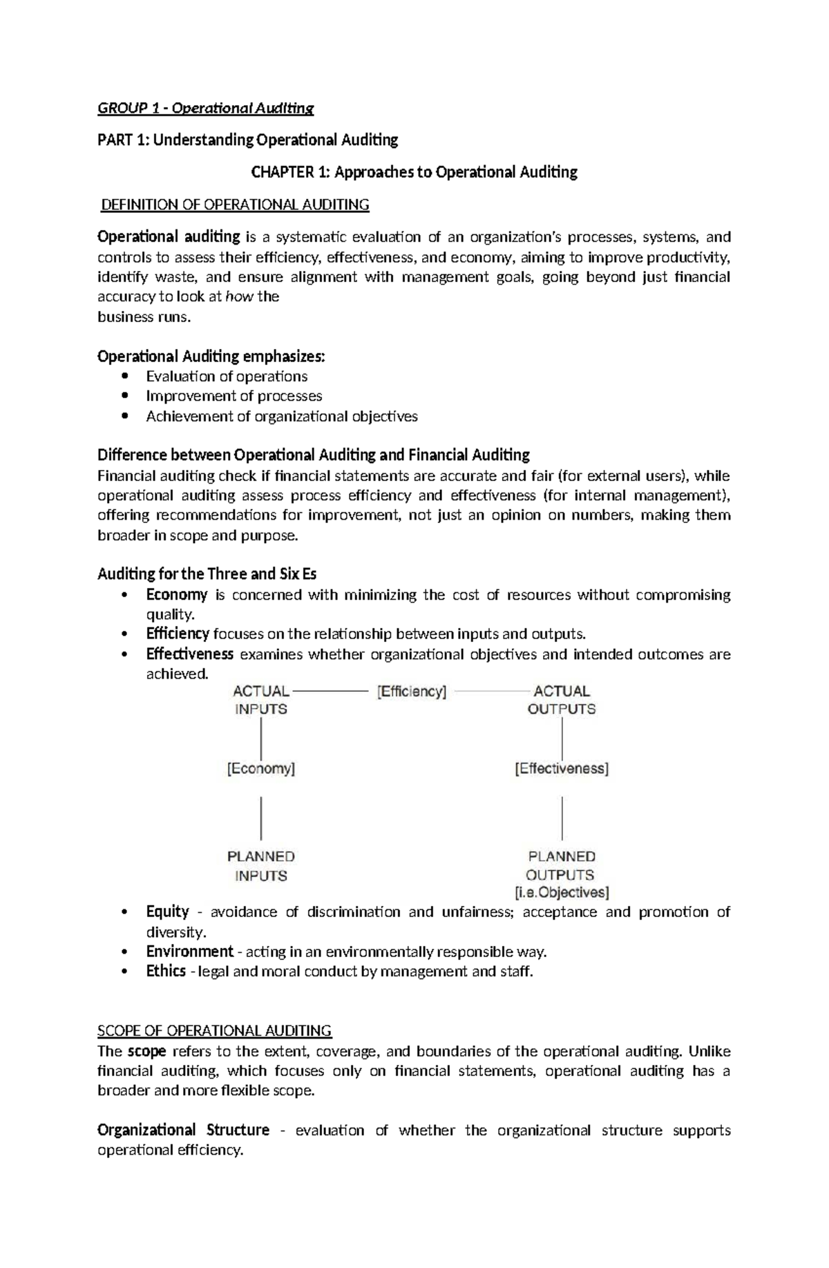 Operational Auditing (Course Code: OA101) - Understanding Approaches ...