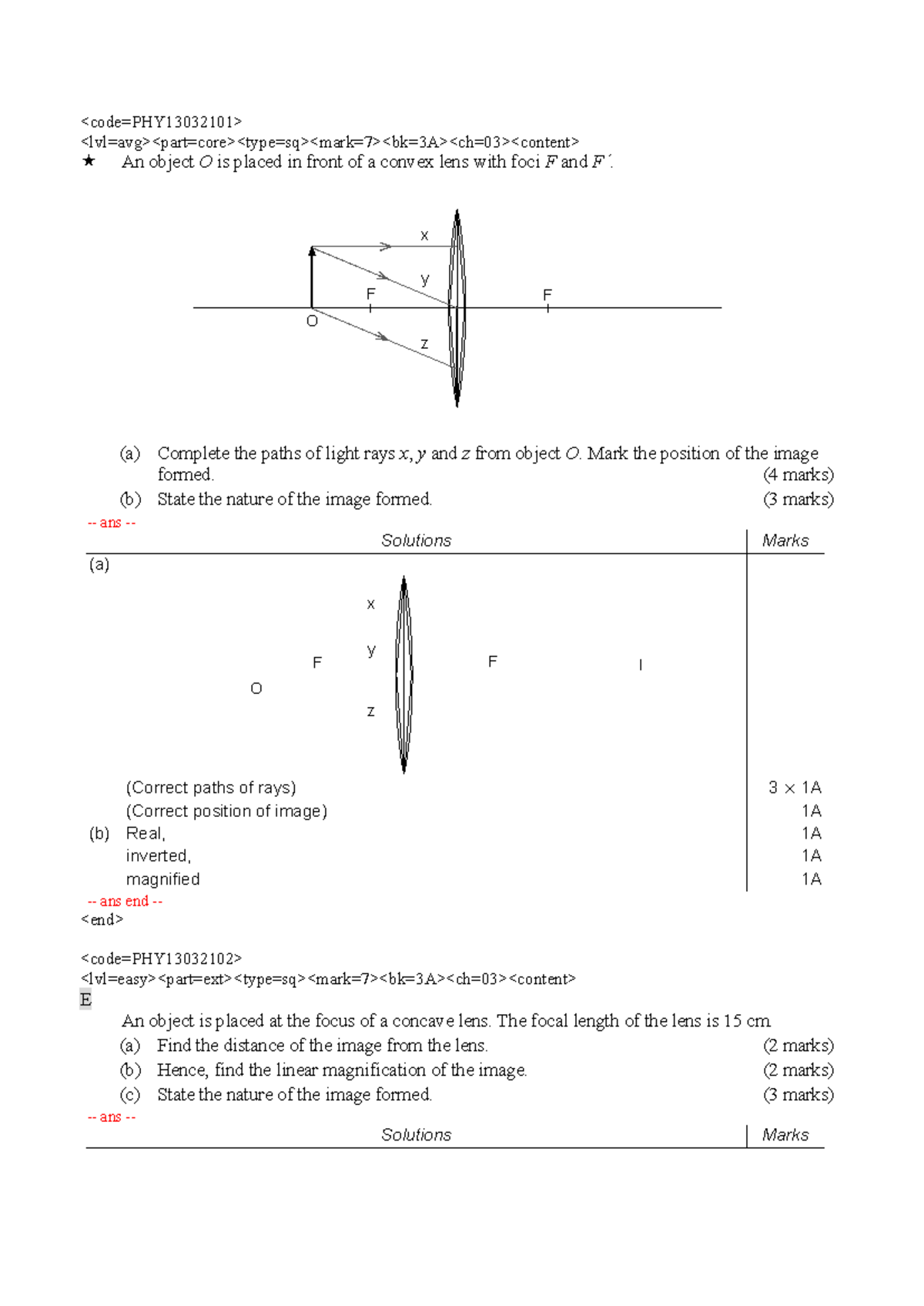 3A Chapter 03 Solutions: Lens and Image Formation - Studocu