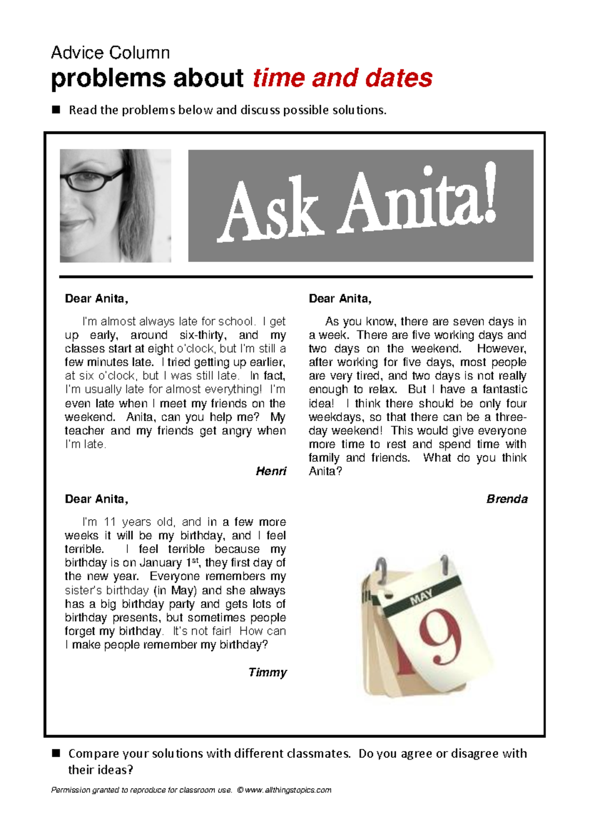 Advice Column: Solutions for Time Management Issues (Advice-timedates ...
