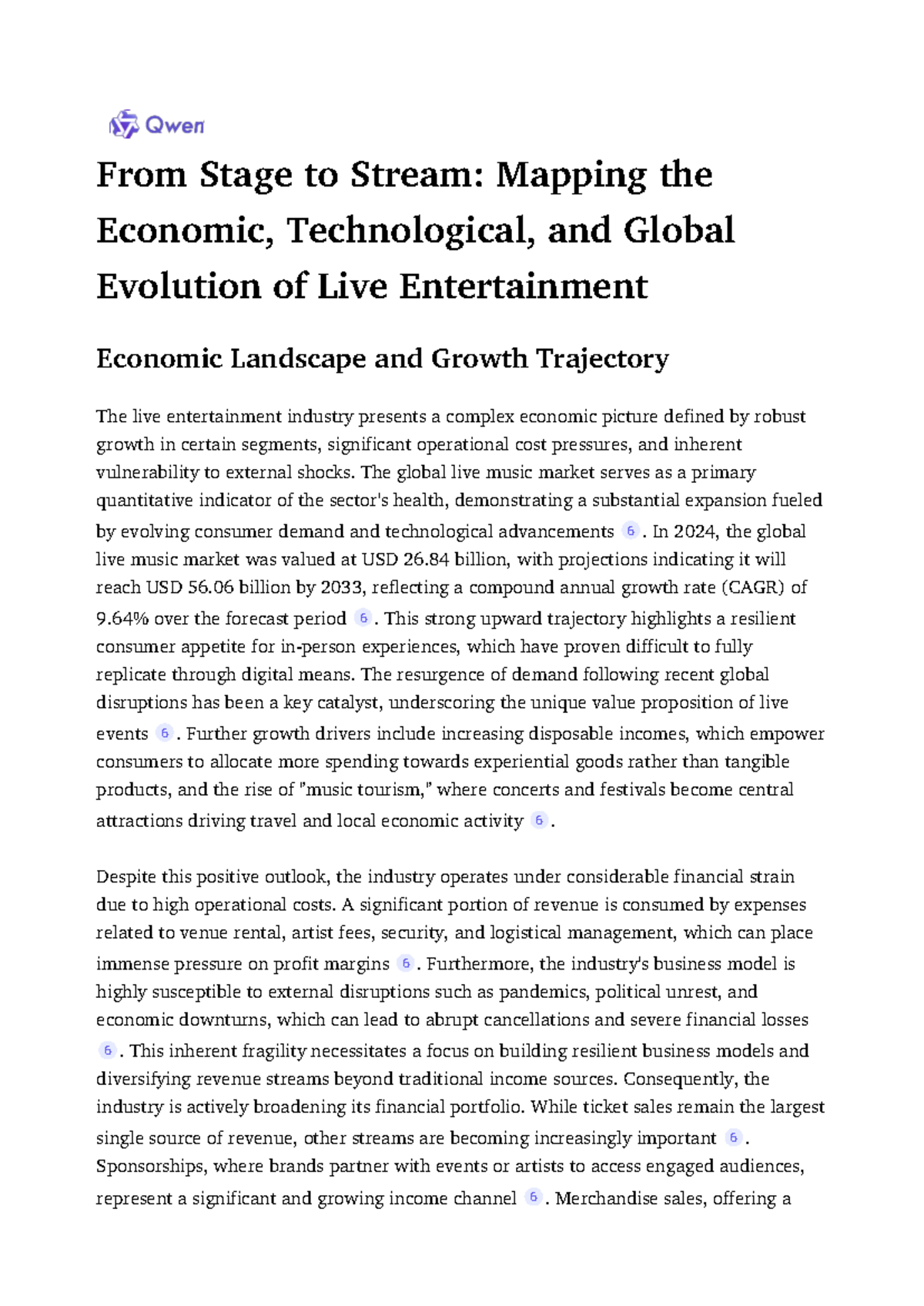 From Stage to Stream: Economic Trends in Live Entertainment 39492427 ...