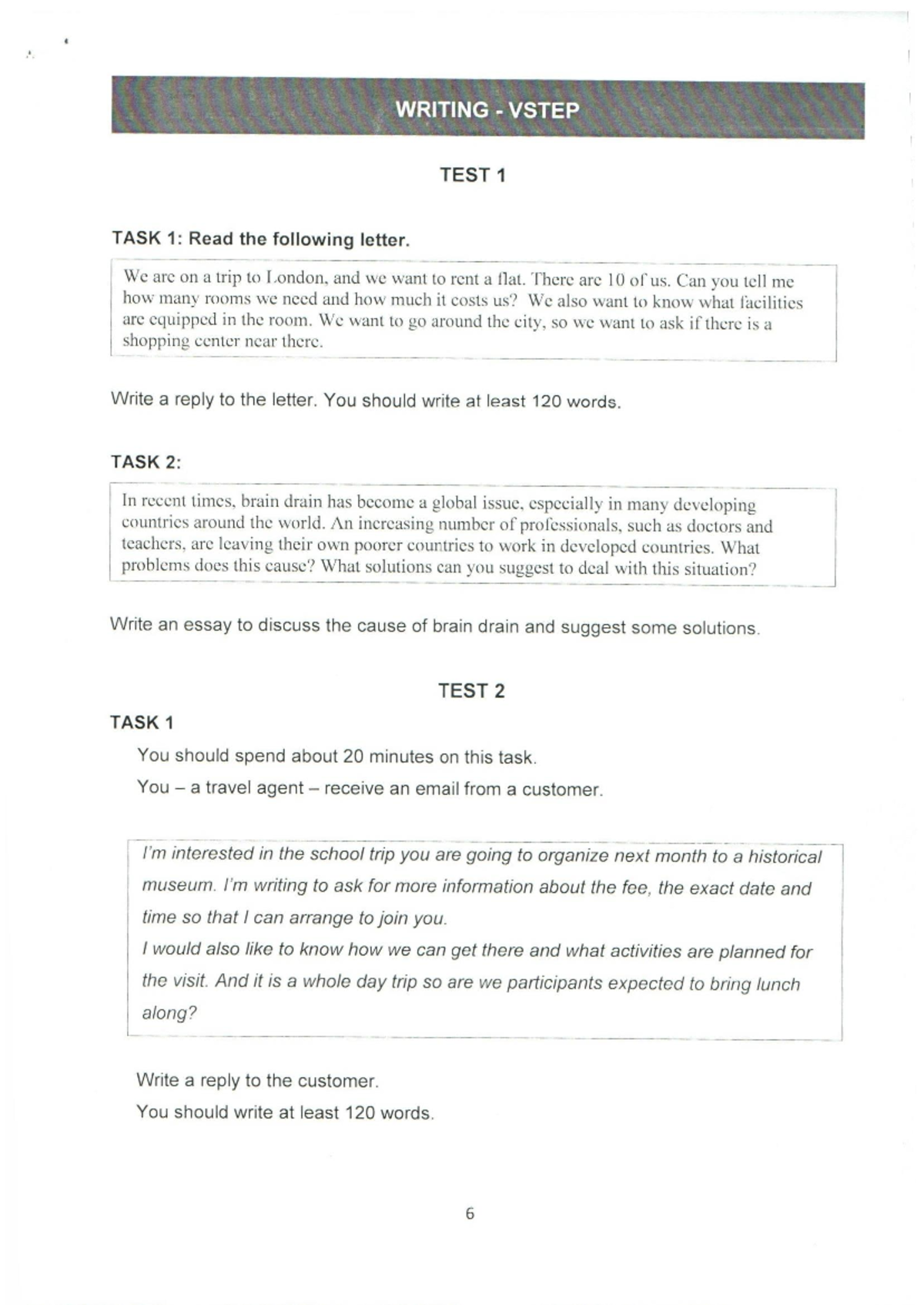 V-Step Writing Test Guidelines and Tips for Success - Studocu
