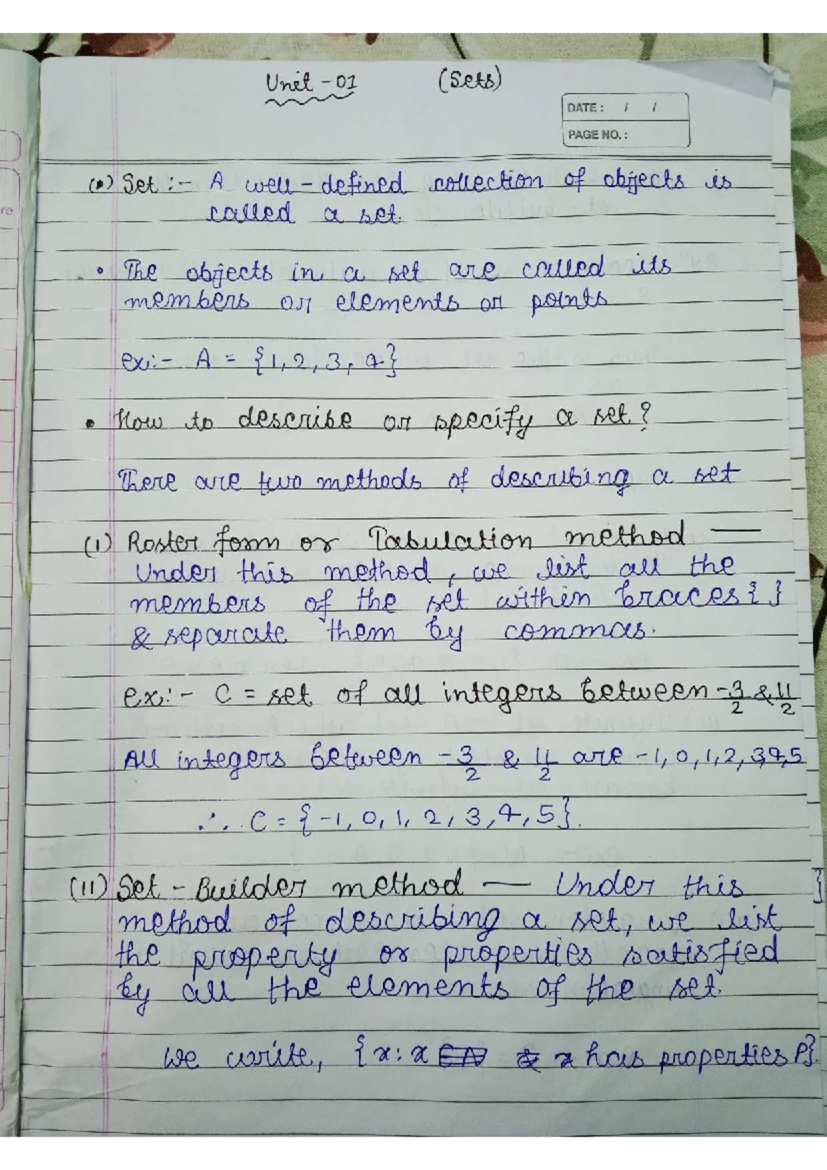 Discrete Maths (MATH101) Unit 1: Set Theory Notes - Studocu