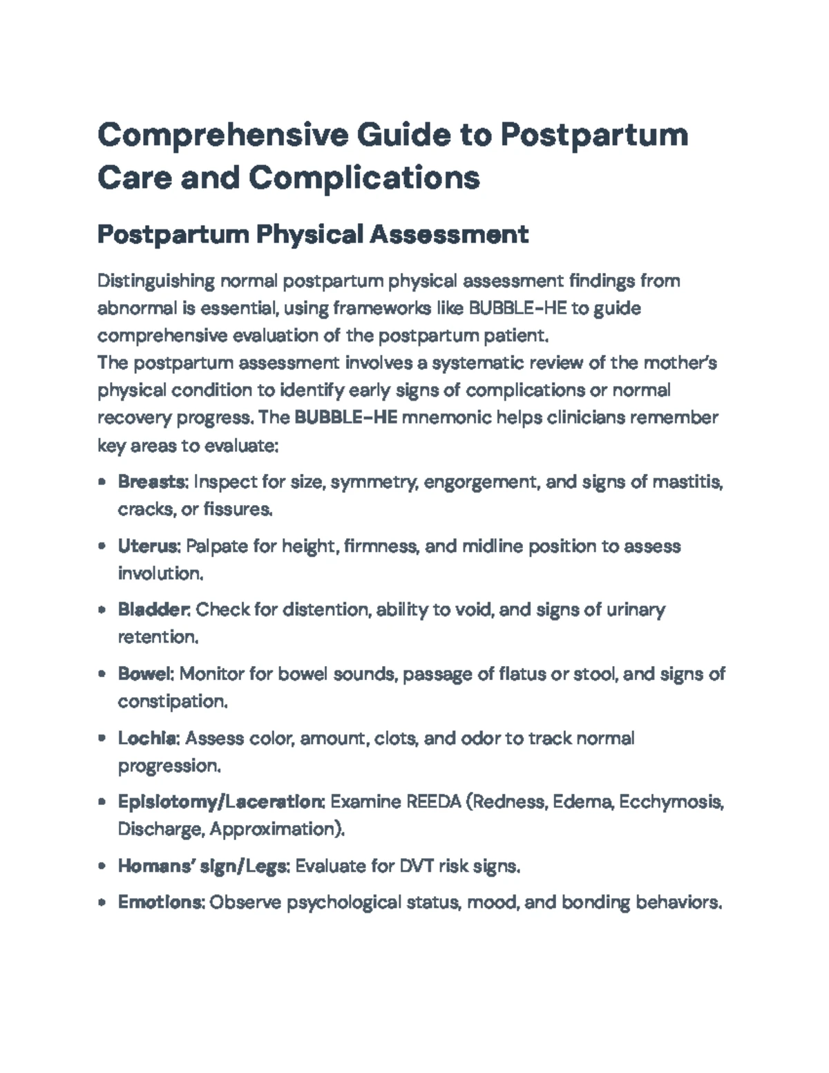 Postpartum Complications: Nursing Interventions for Hemorrhage ...