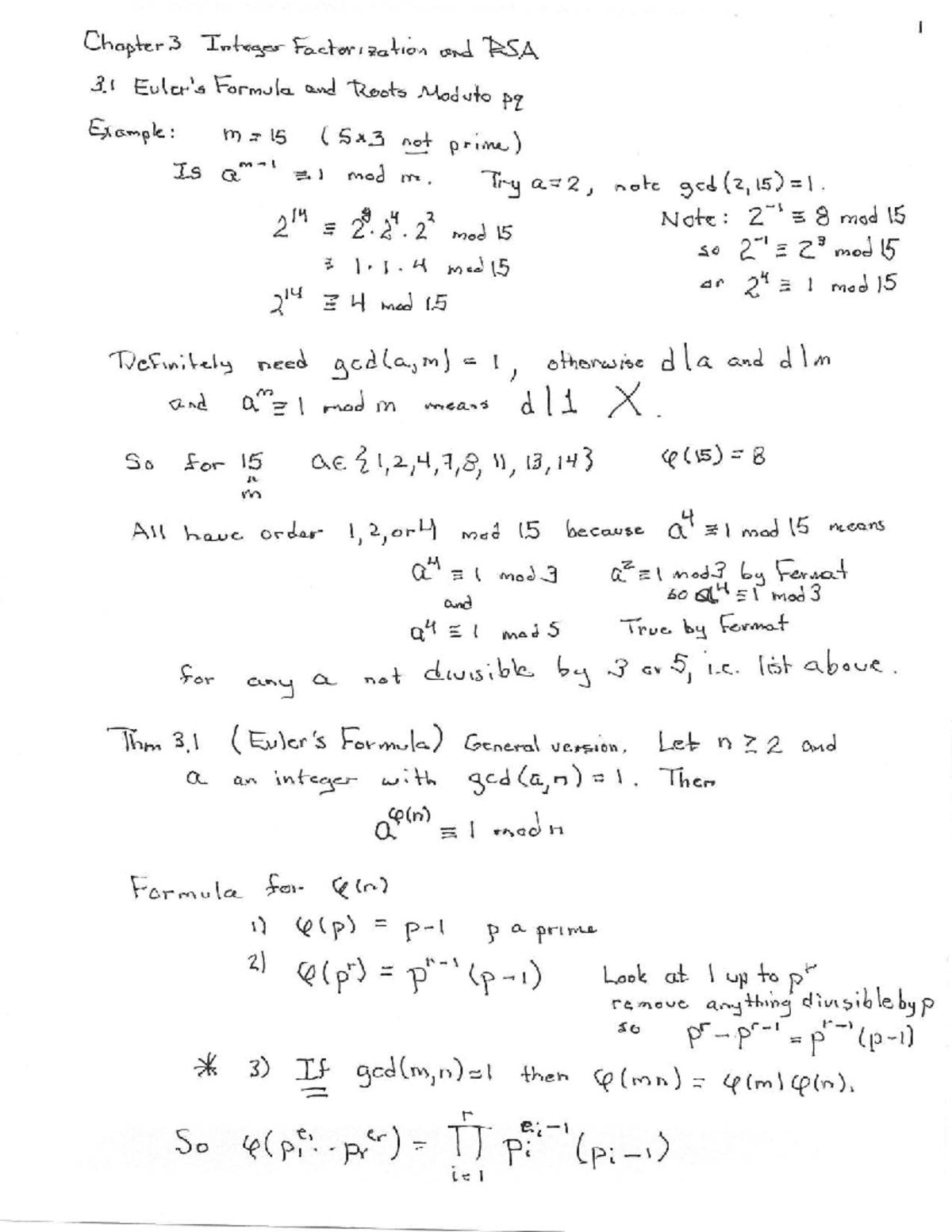 Chapter 3: Integer Factorization and RSA Concepts - Studocu