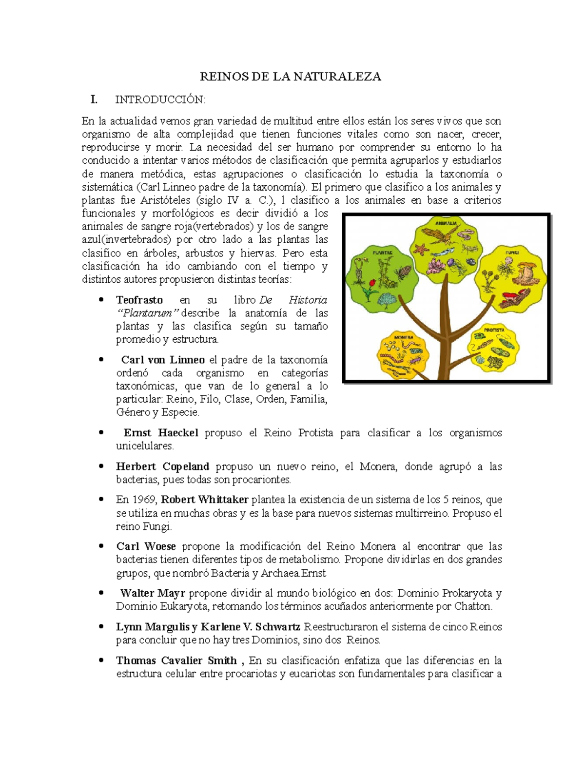 Reinos de la Naturaleza: Clasificación y Características Esenciales -  Studocu