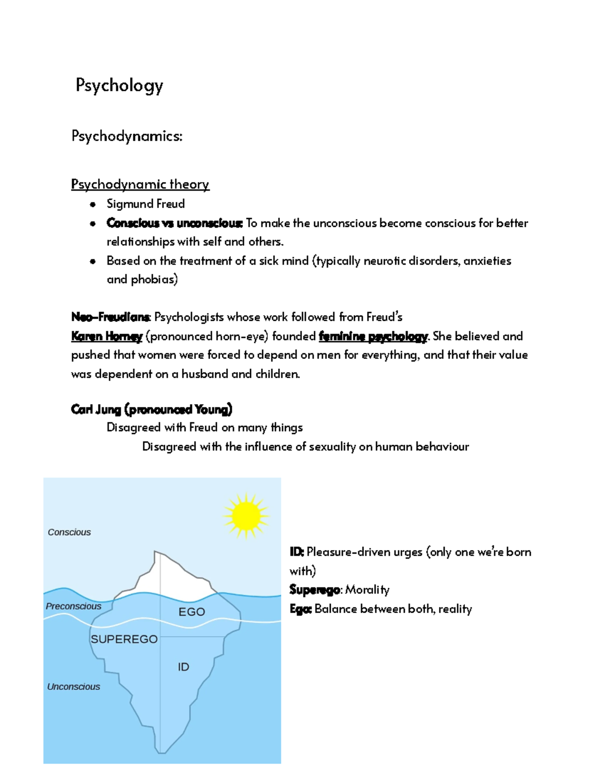 Psychology Notes - Psychology Psychodynamics: Psychodynamic theory ...