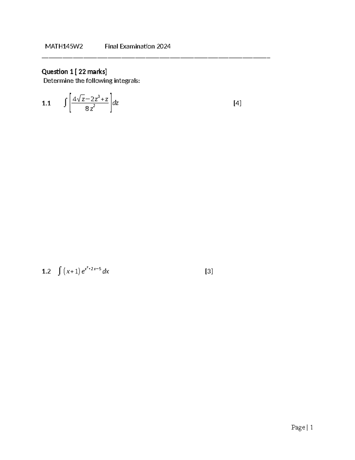 MATH145W2 Final Exam 2024 Comprehensive Review Notes - Studocu