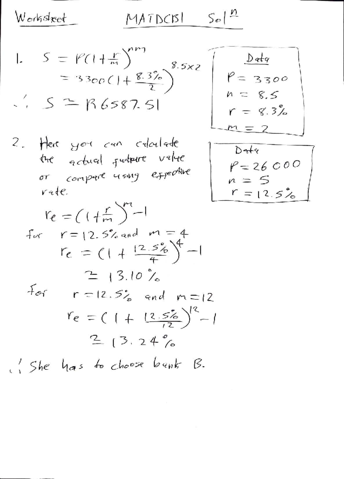 Matdcb 1 Webwork 1 Solutions: Detailed Calculations and Analysis - Studocu