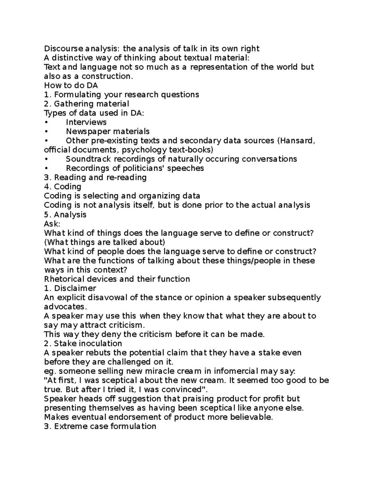 Discourse analysis - How to do DA Formulating your research questions ...