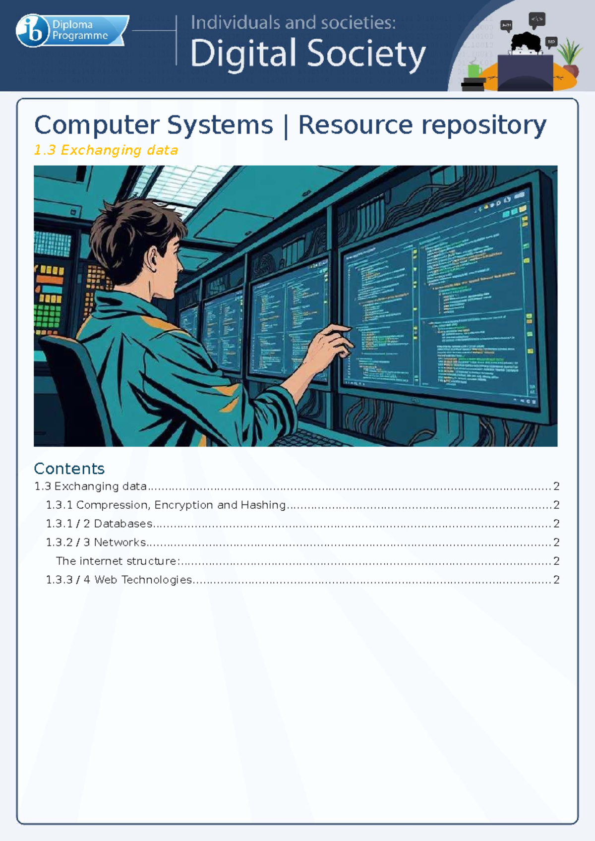 Computer Systems Resource Repository 1.3: Data Exchange Overview - Studocu