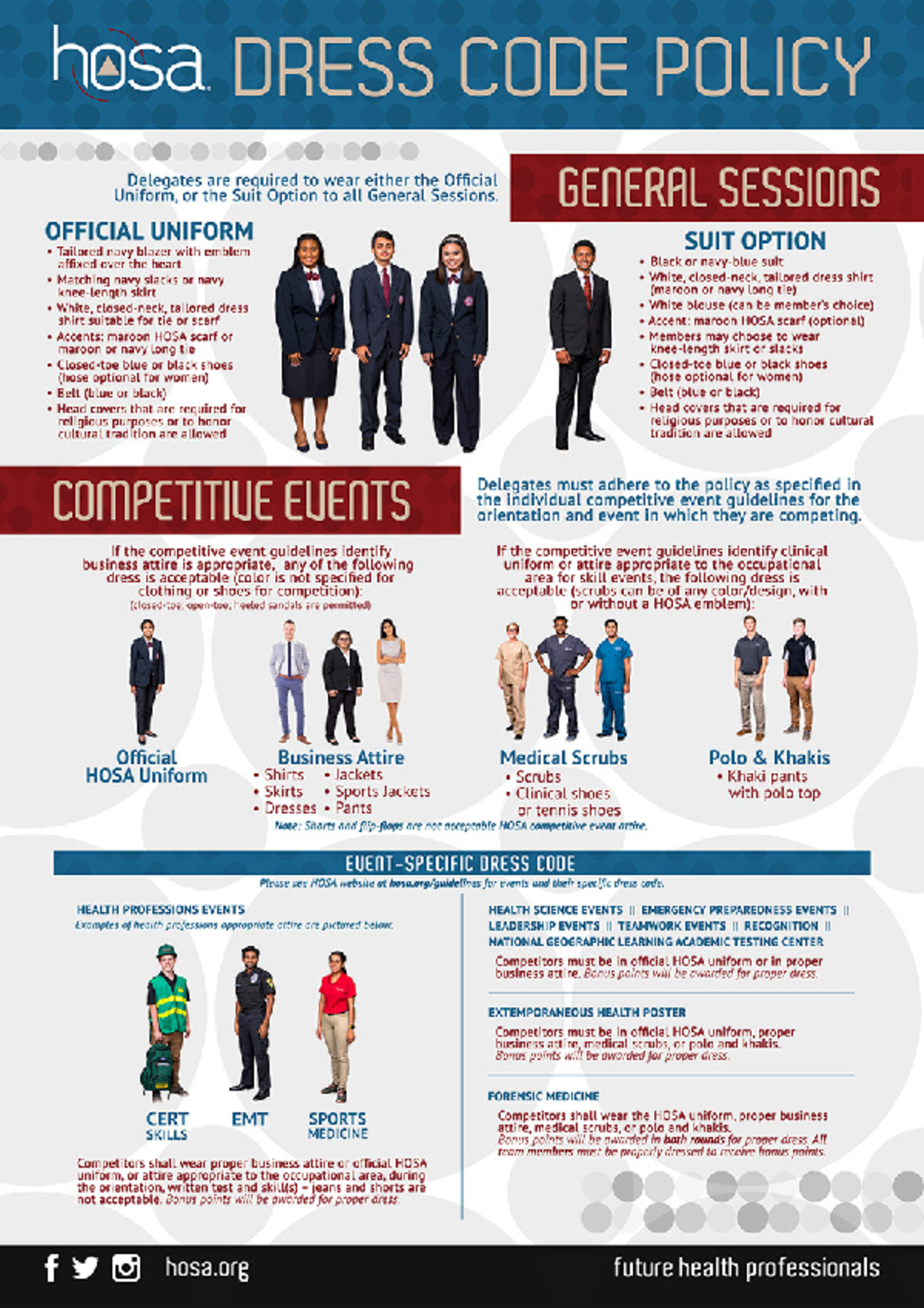 HOSA Dress Code Policy for General Sessions and Events - Studocu