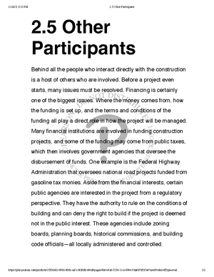 Roles and Responsibilities in Construction Projects - CH2.1 Intro - 2 ...