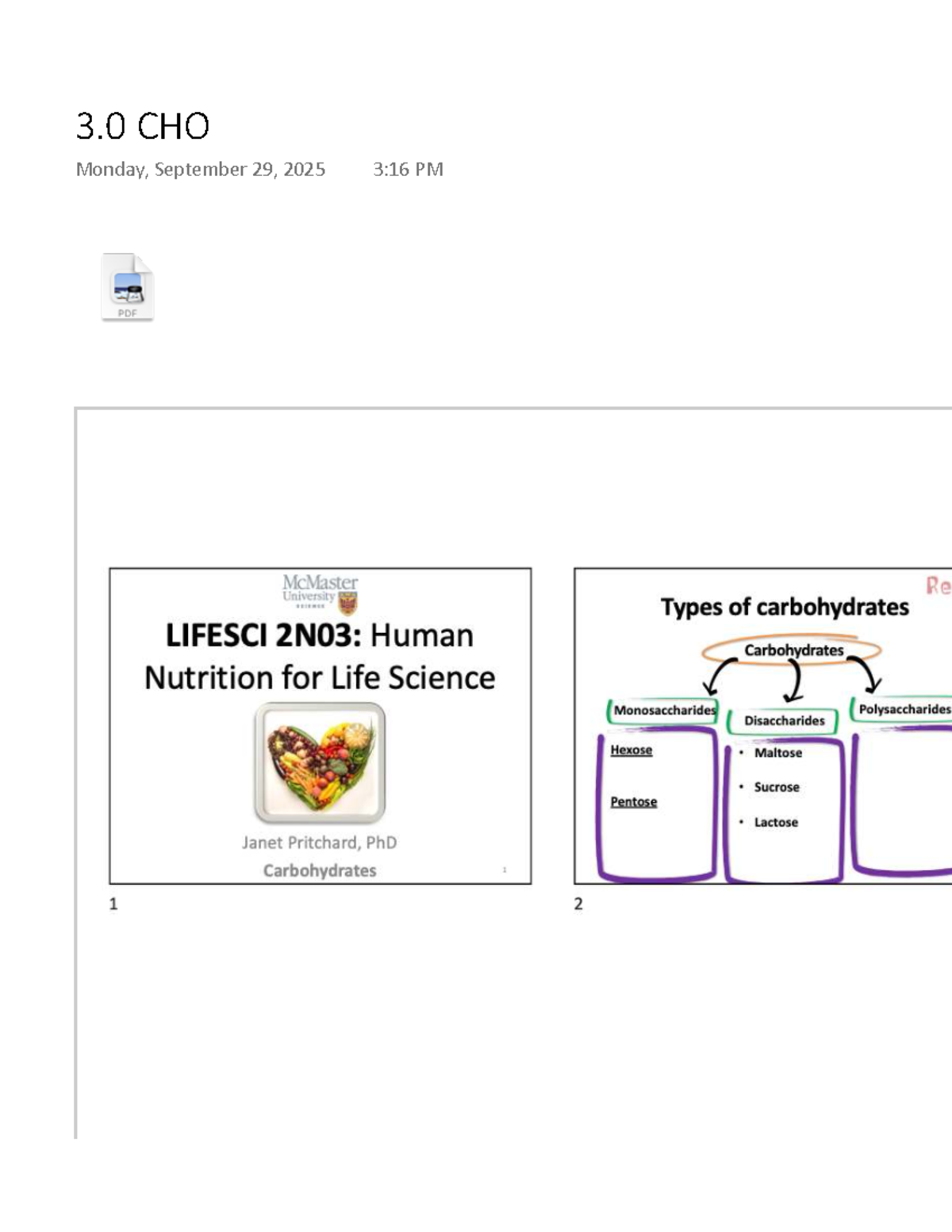 3.0 CHO Lecture Notes: Lactose Intolerance & Whole Grains Insights ...
