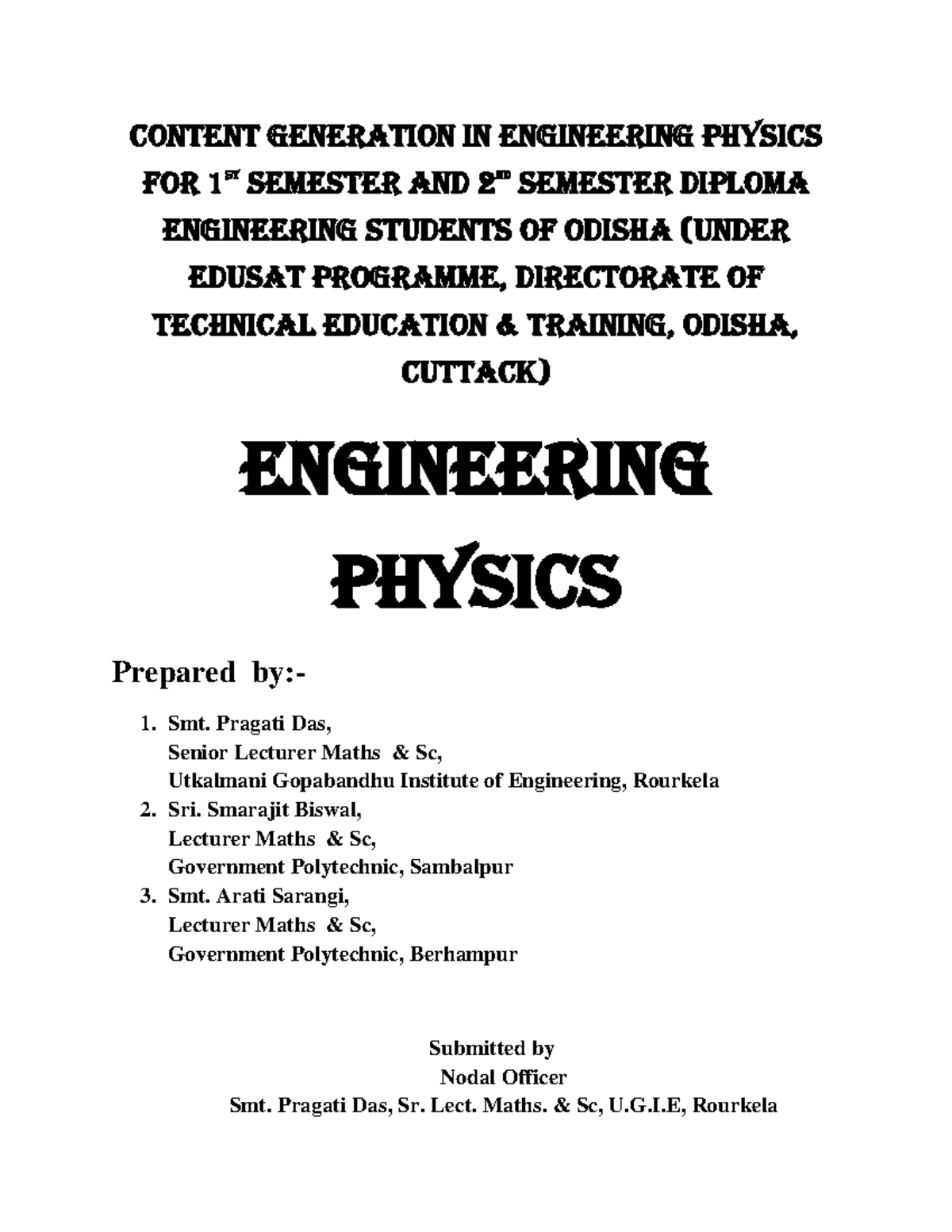 140201 - Key Physics Concepts for 1st Year B.Tech Engineering Students ...