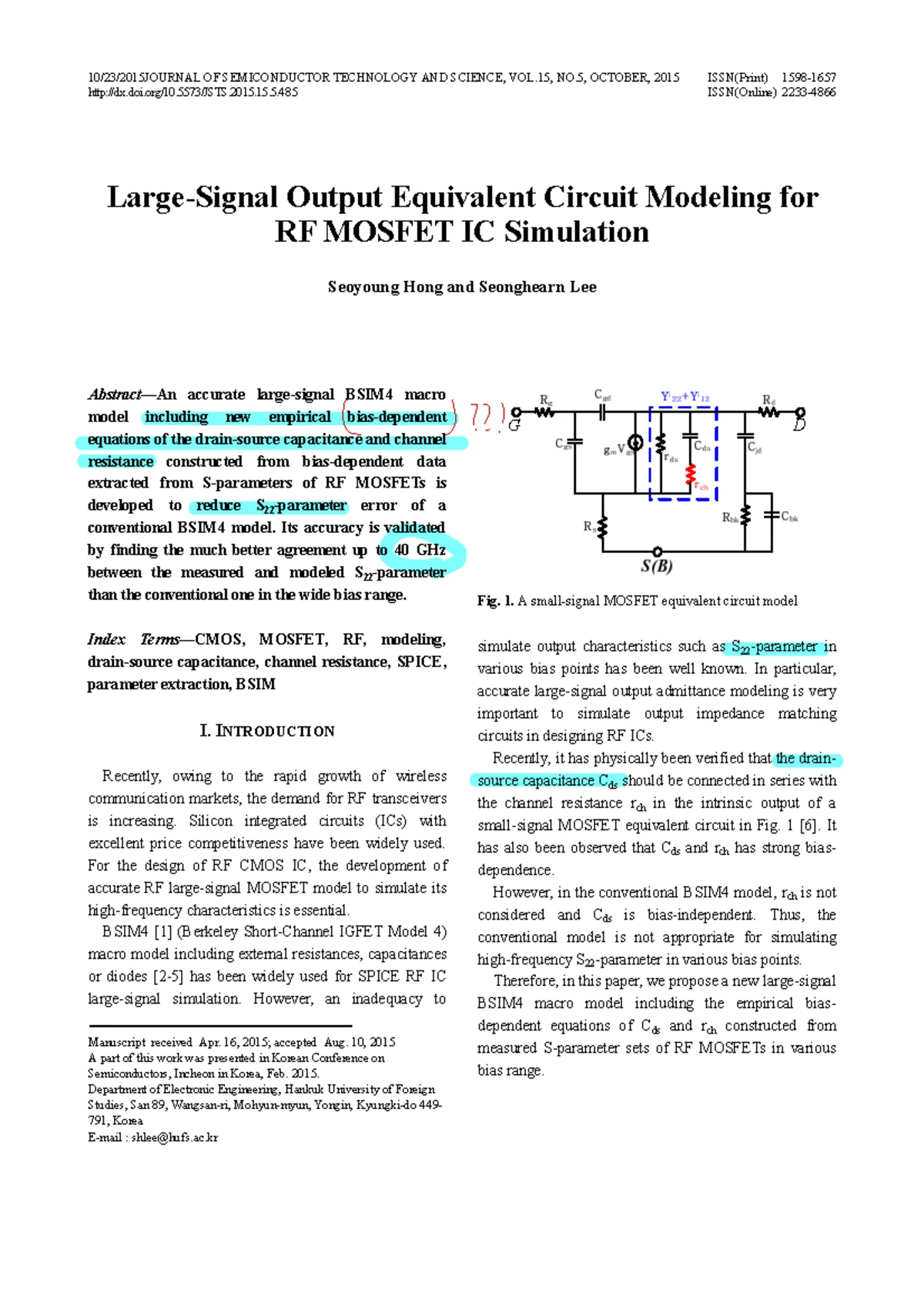 Characterization and Modeling of Substrate Resistance in RF CMOS (TU3A ...